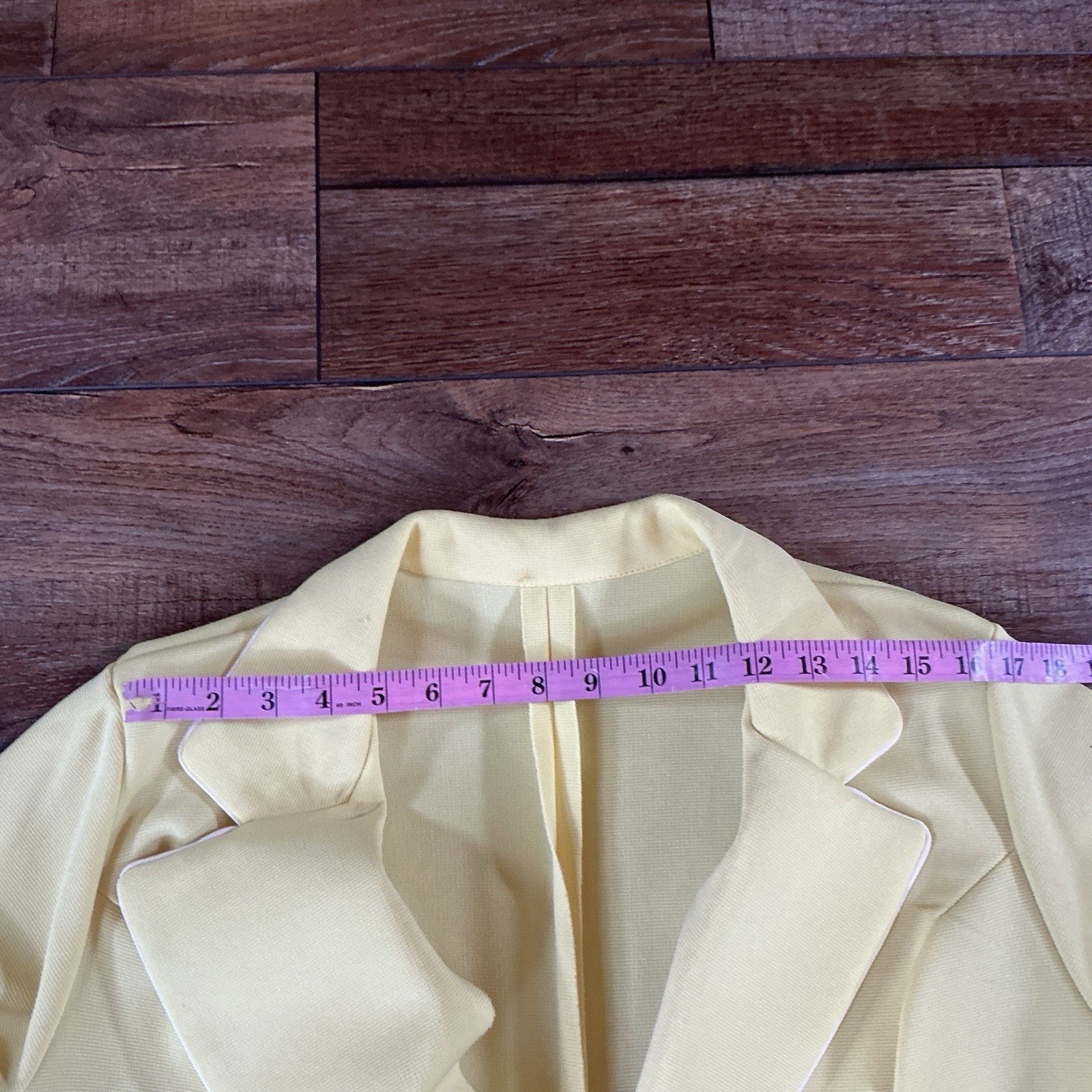 70s VTG First Edition Dallas Yellow Polyester Blazer Skirt Suit Set Size 14 #202