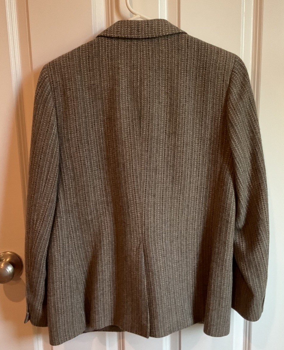 Vintage Women’s Classic Blazer Wool Taupe 2-Button by Stanley Blacker