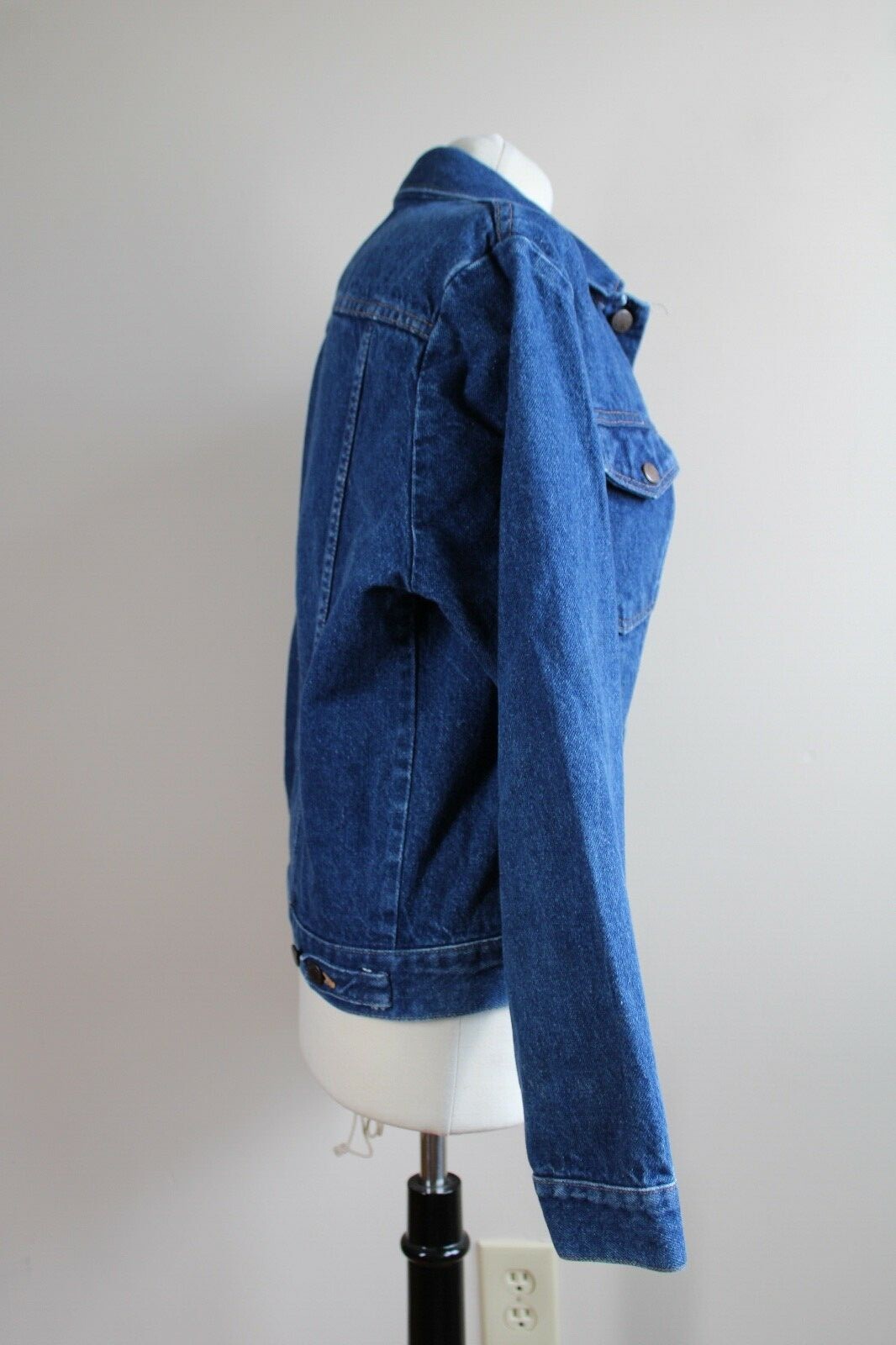 Vtg Rustler M Blue 13 oz Denim Jean Button-Front Jacket Unisex SJ2