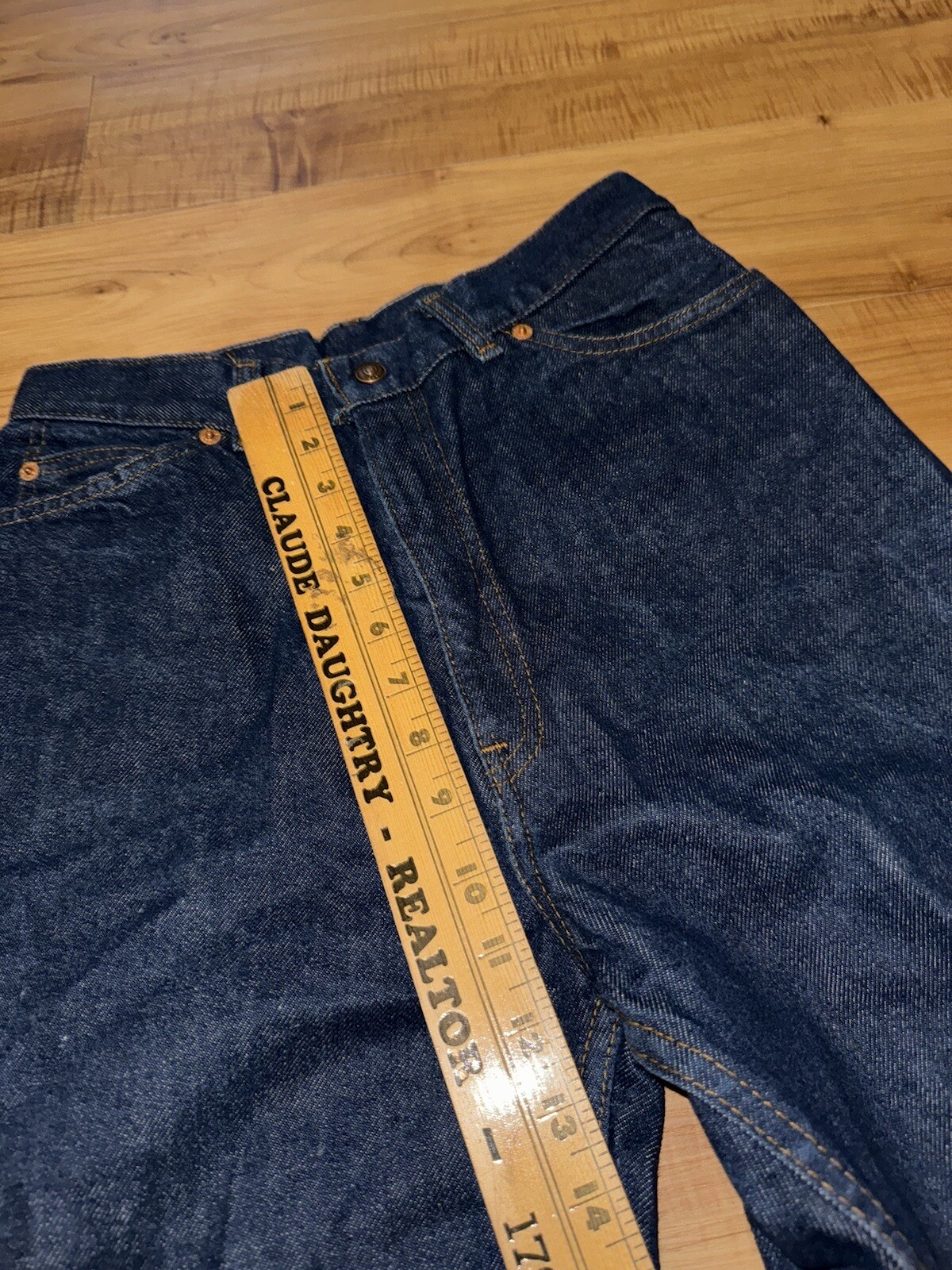 VTG 70’s Levi’s 25035 0214 Orange Tab Jeans Size 12 Talon 42 Zipper Dark! USA