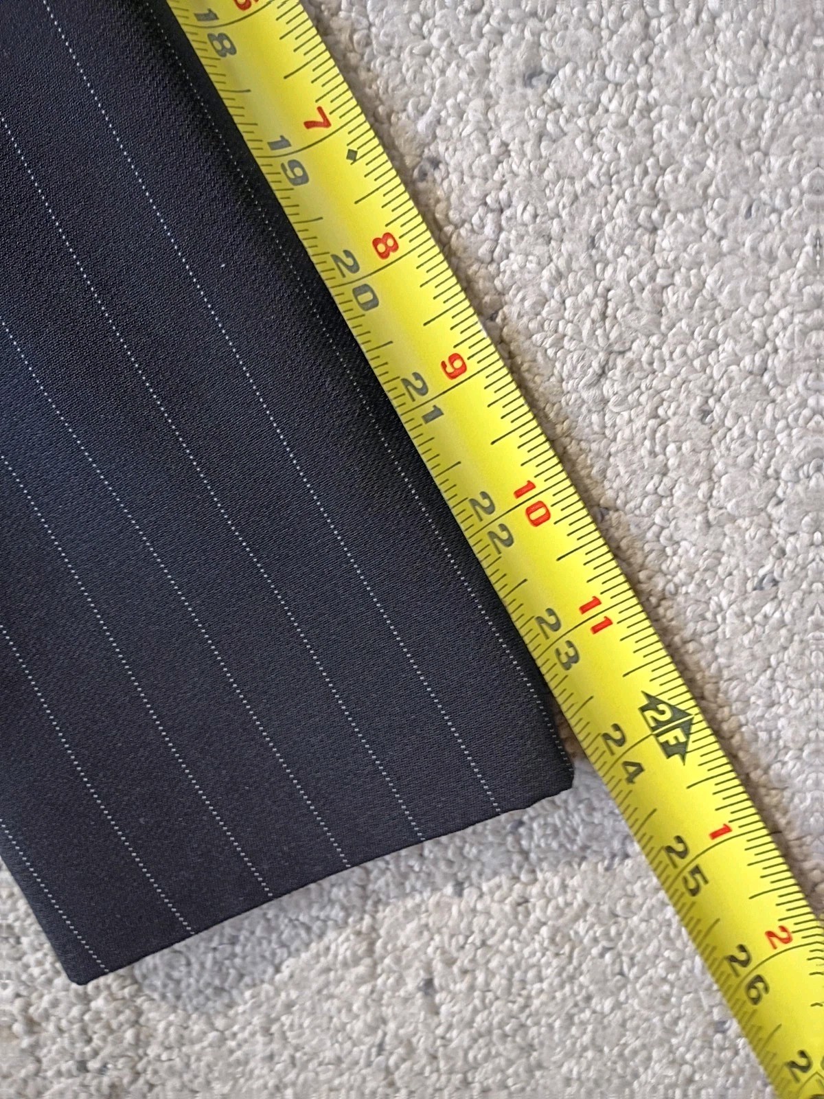 Moda International Pinstripe Blazer Jacket Black Size 4 Career Office Vintage