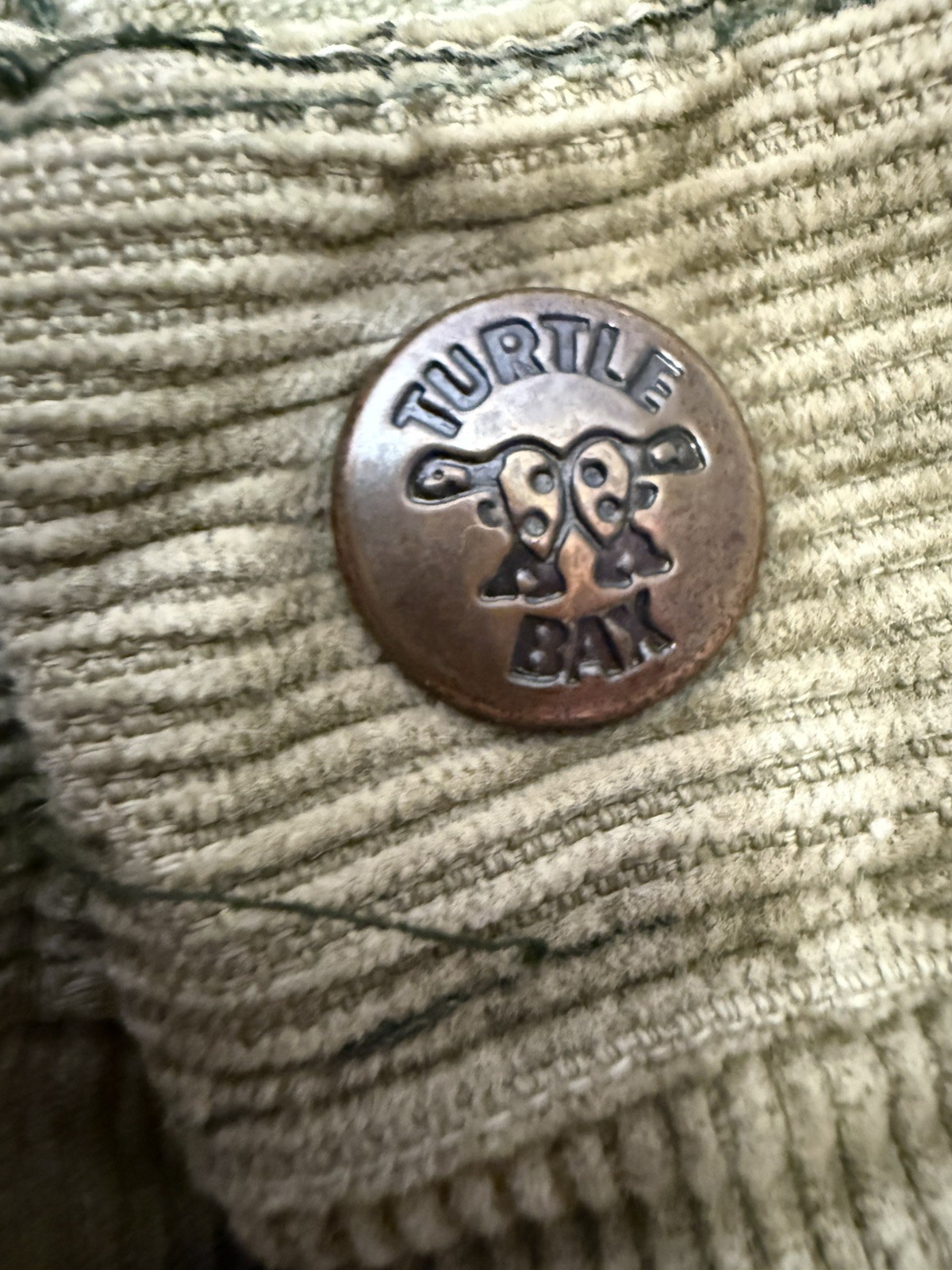 Vintage 1960s Turtle Bax Pants Corduroys Tan olive. No tag size.Read Description