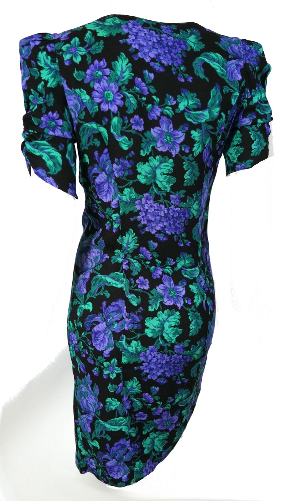 Vintage 80s All That Jazz Girl Power Rayon Wiggle Shirt Dress S/M 9/10