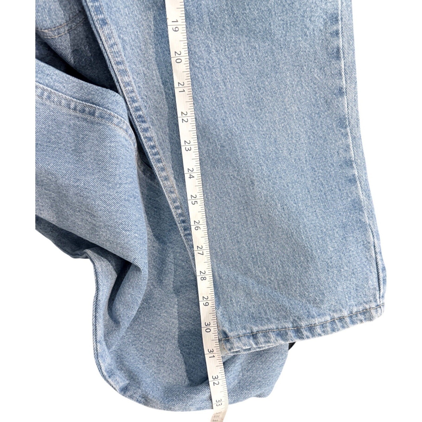 Vintage Levis 550 USA Made Mom Jeans Relaxed Tapered High Rise Light Wash 14M