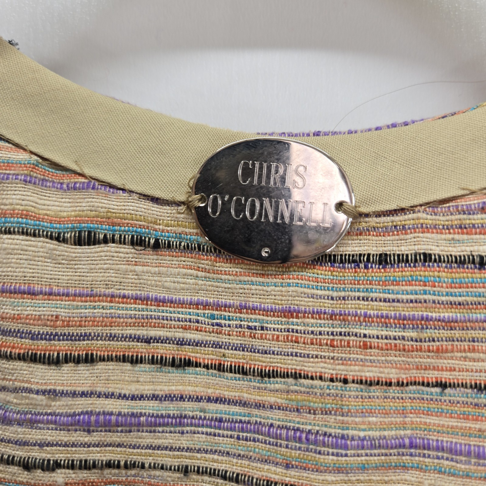 VTG OFAK Santa Fe Artisan & Weaver Chris O’Connell Striped Sleeveless Vest O/S