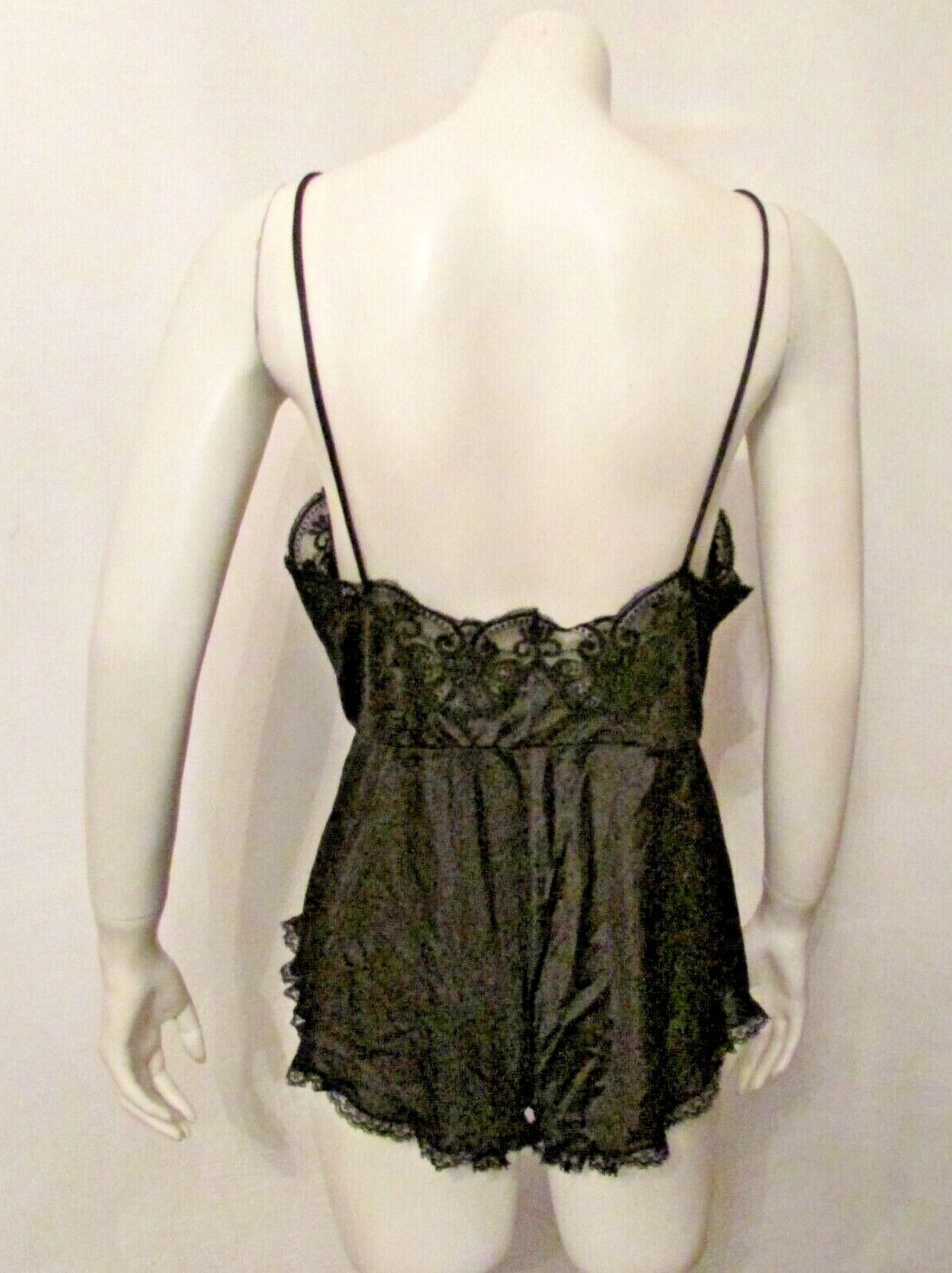 Delicacies Maidenform 91015 Nylon & Lace One Piece Teddy Bodysuit 34/75 USA made