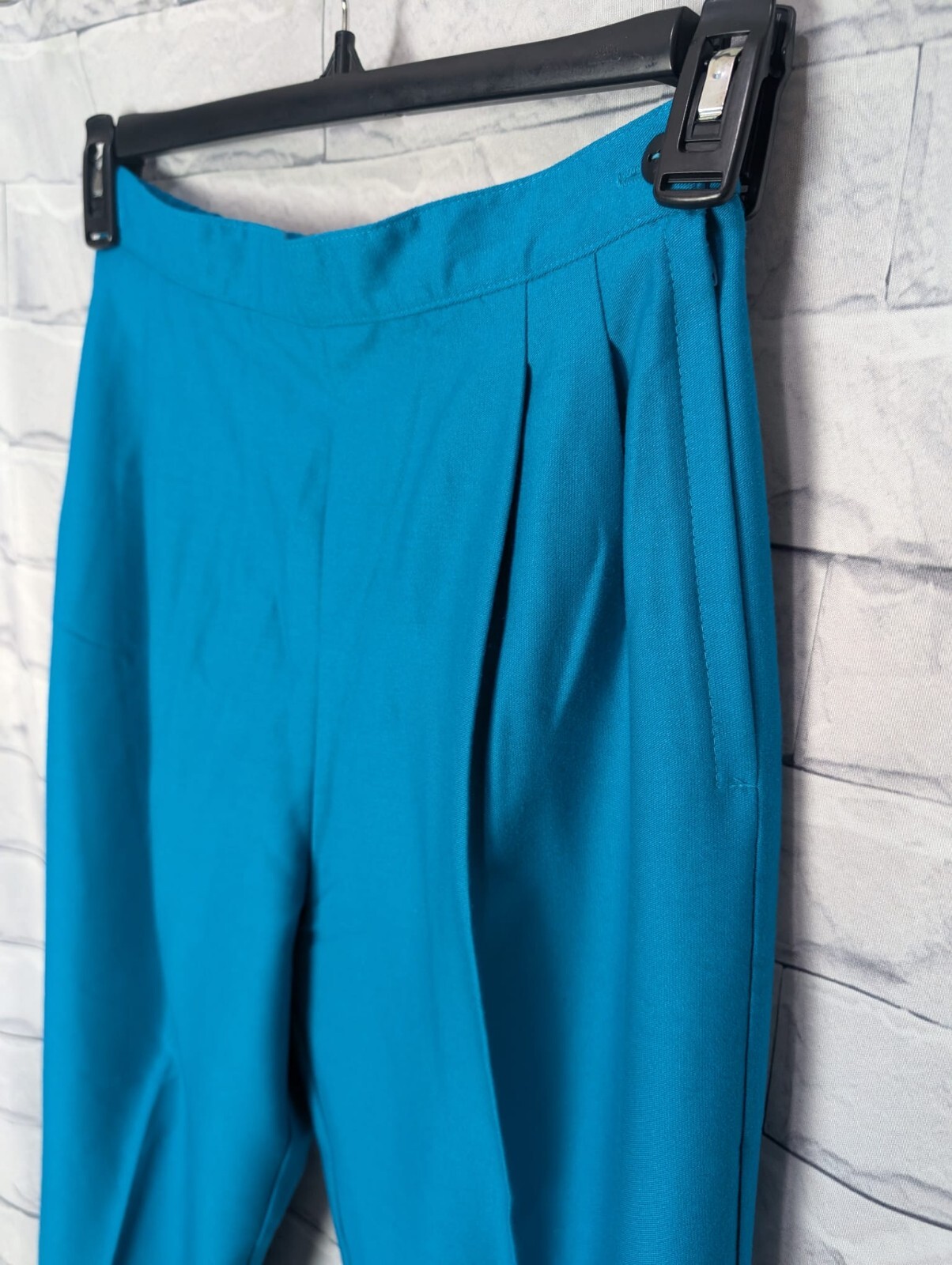 Suburbans Women’s Vintage Lot Of 2 Stirrup Pants Deep Aqua Blue & Solid Black