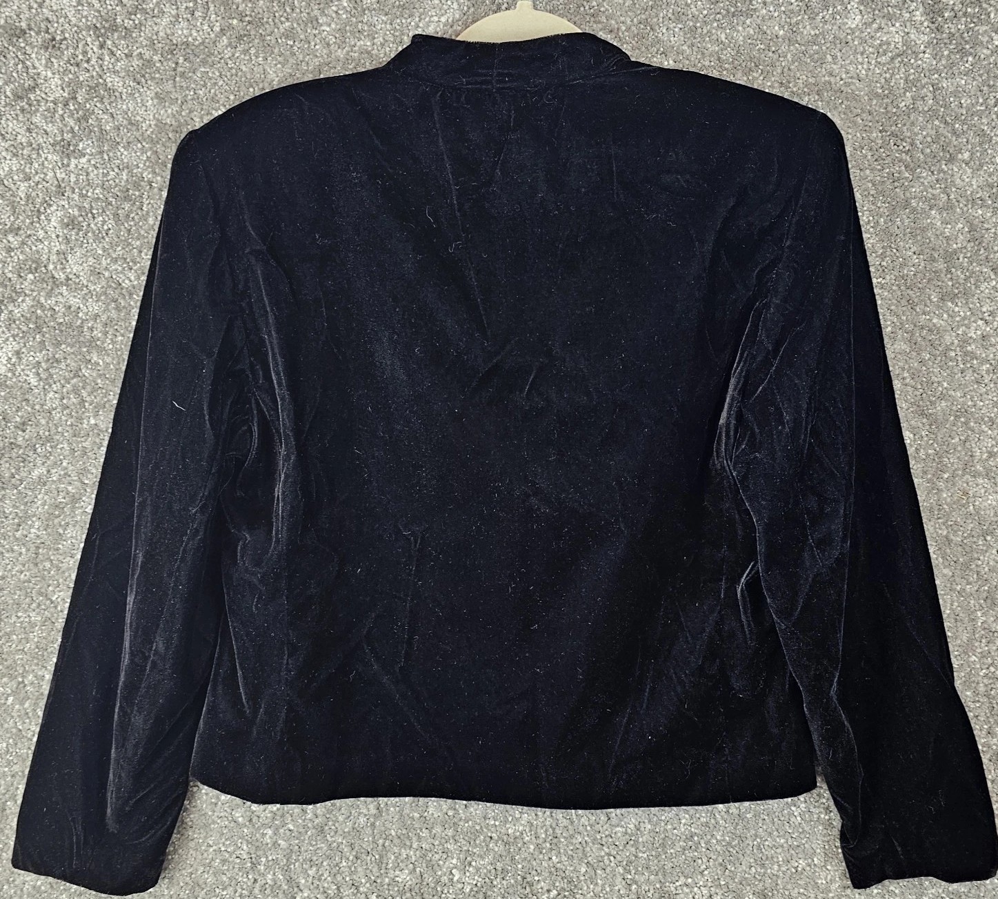 City Girl Velvet Vtg Jacket 4 Black Whimsygoth Witchy Whimsical Shoulder Pads