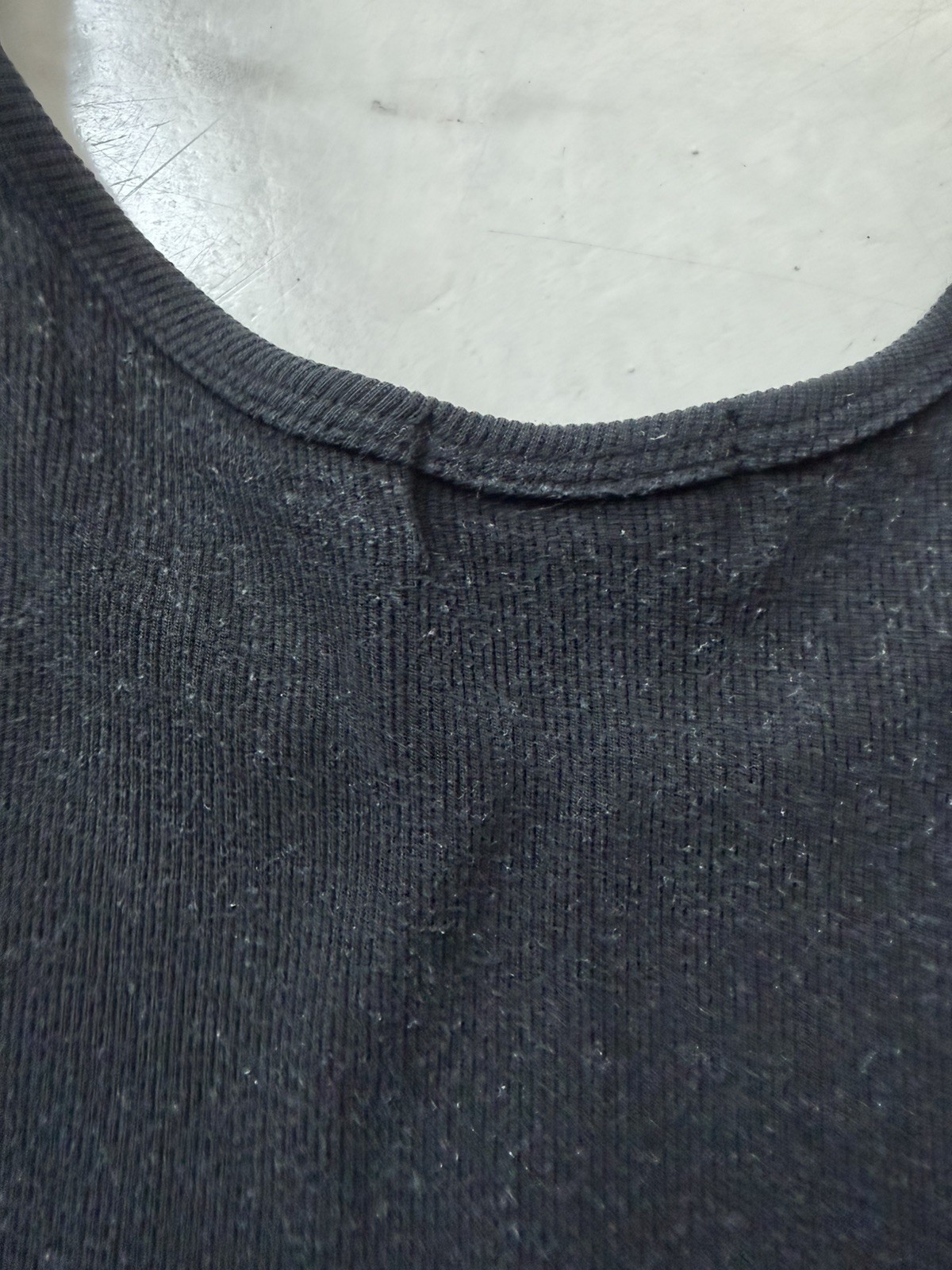 Juicy Couture y2k ribbed black grunge faded super soft tank indie skater punk LG