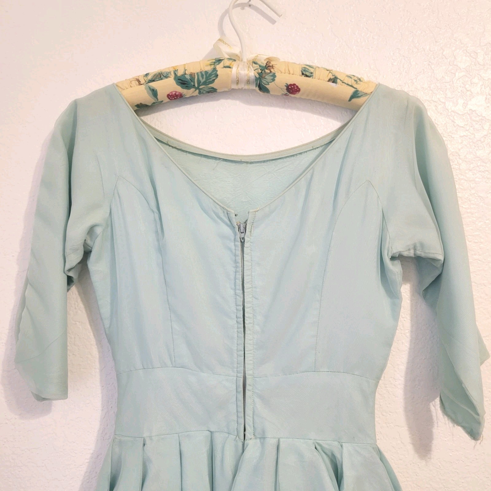 Vintage 1950s Tea Length Dress Light Blue Party FOR RESTORATION OR REPAIR