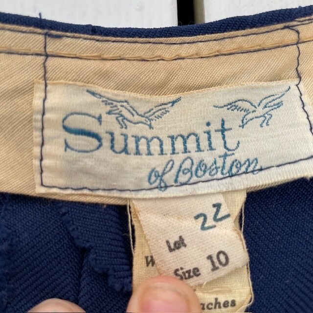 Classic Vintage Navy Blue Skirt By Summit Of Boston Women’s Size 10 1970’s