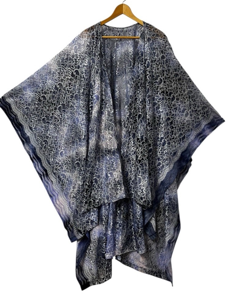 Vintage 70s Purple Lace Wrap Top Boho Witchy Rock Goddess OS