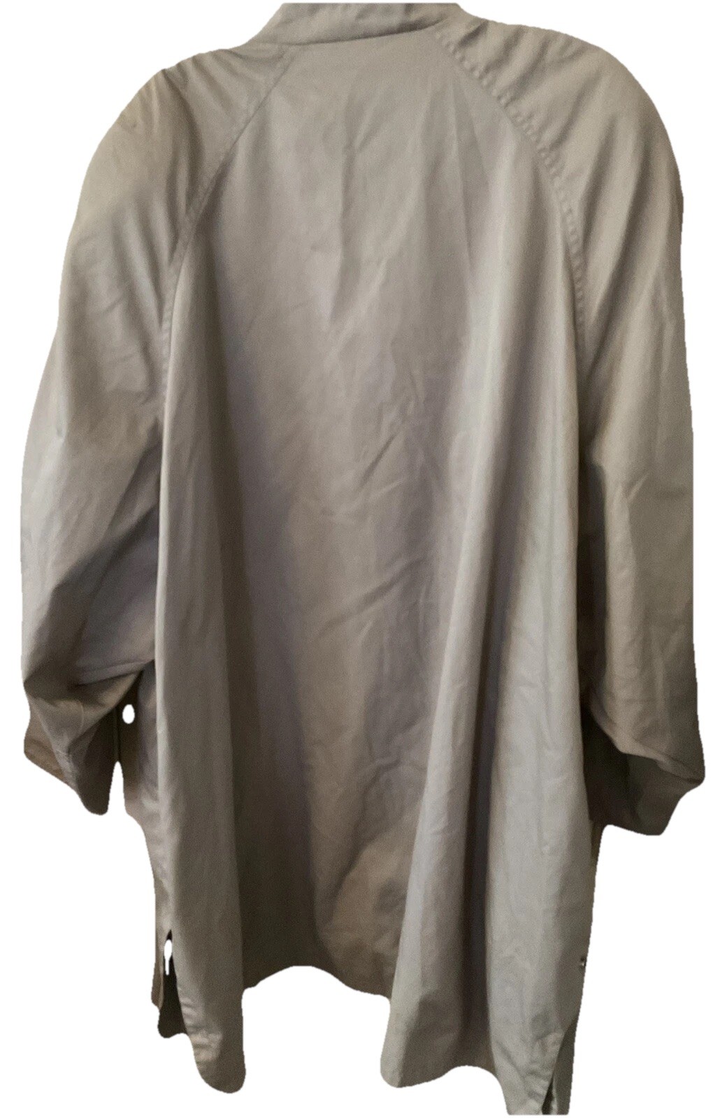 Vintage Y2K Rain Coat By Foxland Size M Circa 1980’s Gray Pleating Retro Vibes