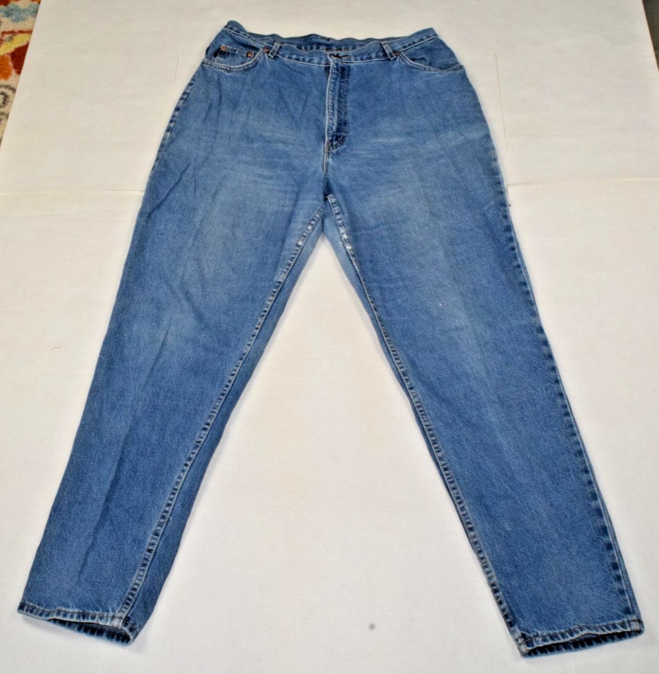 Vintage Jeans Chic Size M 20 Tall 80s Classic Blue High Waist Tapered Made USA