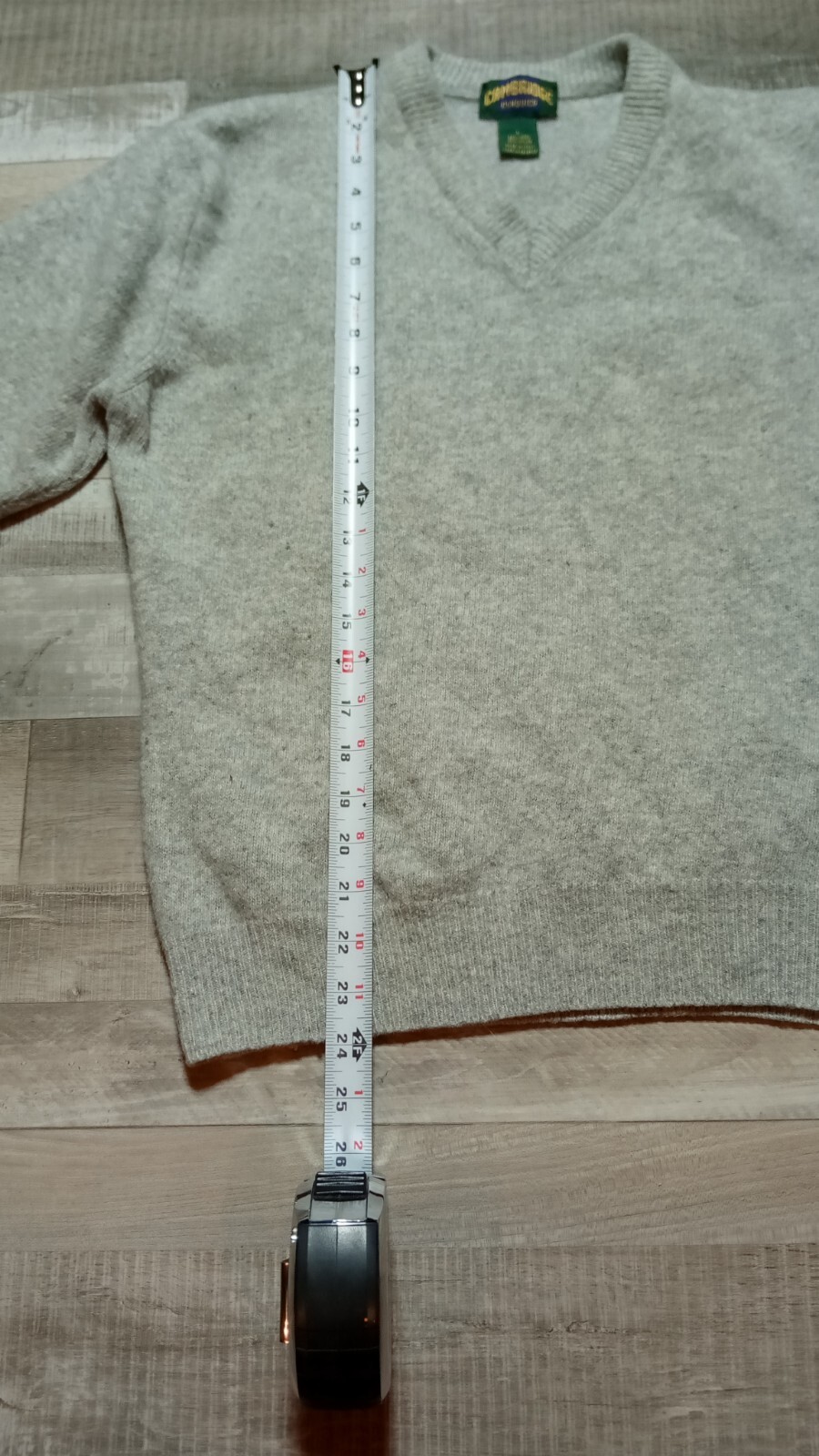 Women’s Cambridge Sweater Pullover Wool Blend Size Large Grey Made In Italy