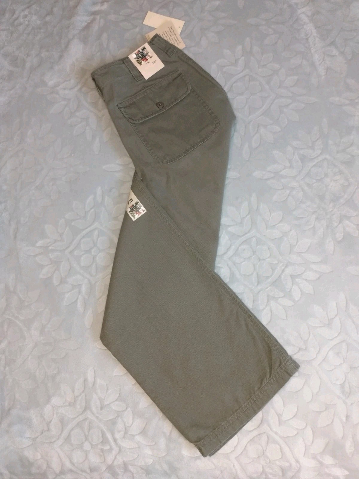 NOS KIKO-MO Classics Women’s 7/8 Olive Utility Denim Pants/Jeans 32×31. Flaw Y2K