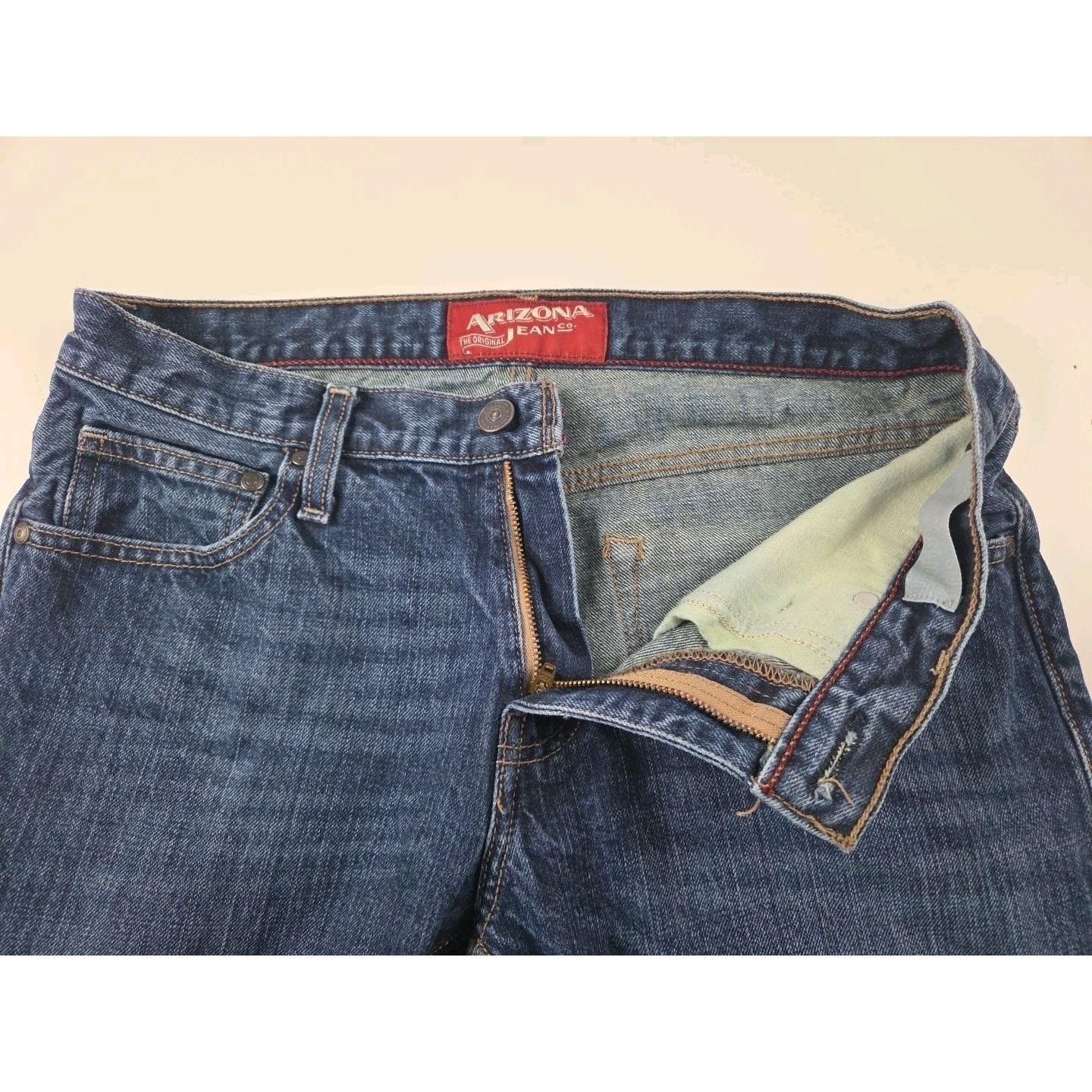 Arizona Vintage Men’s Relaxed Straight Distressed 100% Cotton Blue Jeans 30 x 30