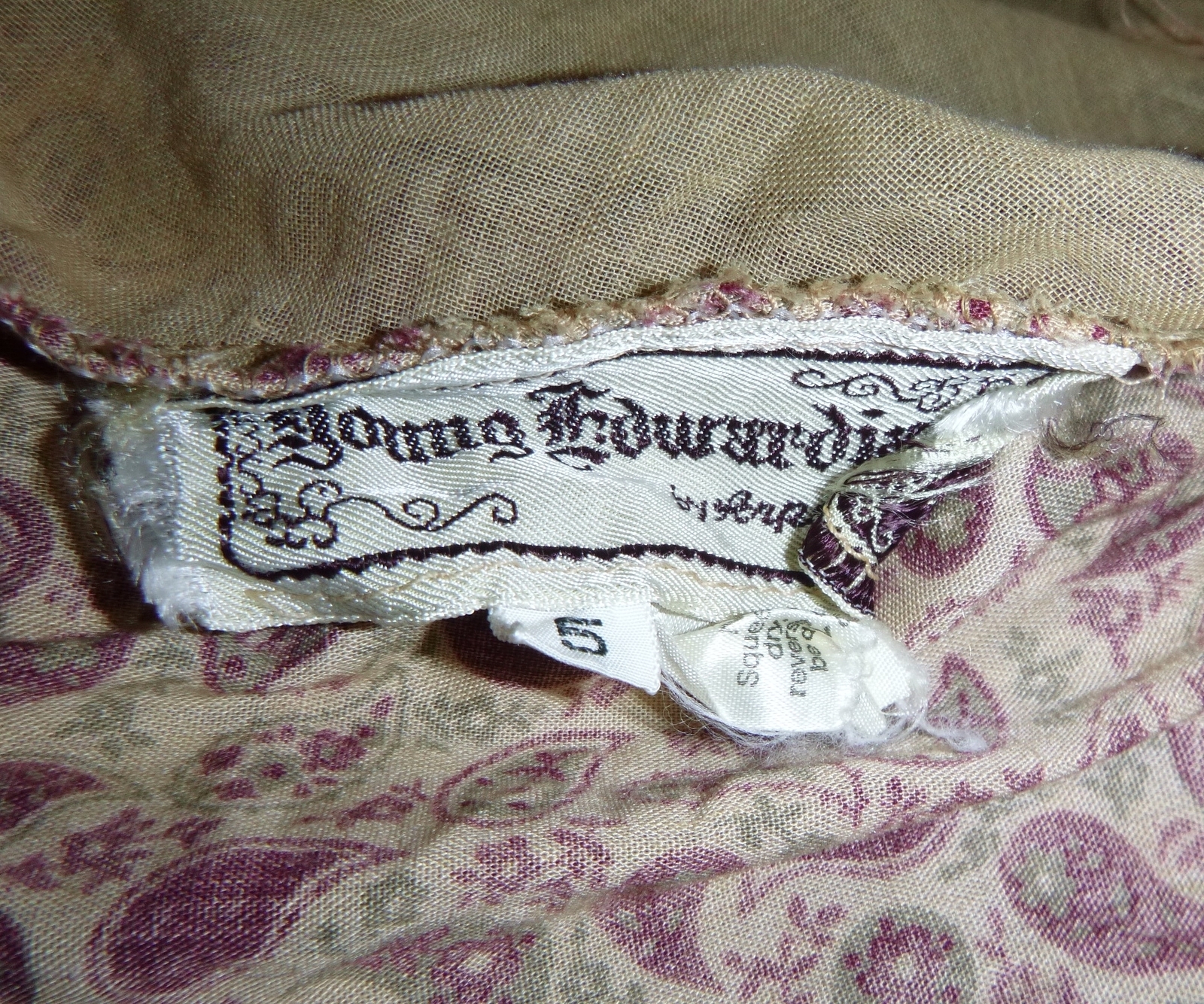 Vintage Young Edwardian Dress ARPEJA Pink Brown Calico Prairie 70’s sz 5