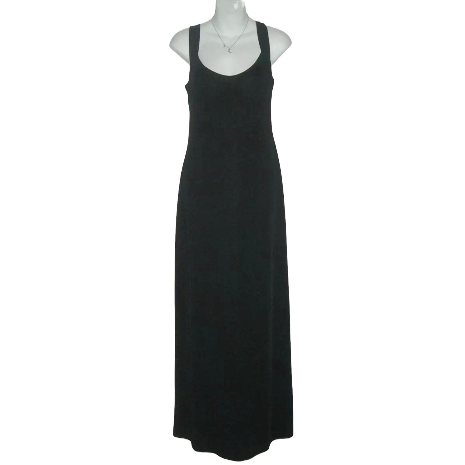 Edith Flagg Dress Three Flaggs Vintage 70s Black Maxi Audrey Hepburn Classic Lbd