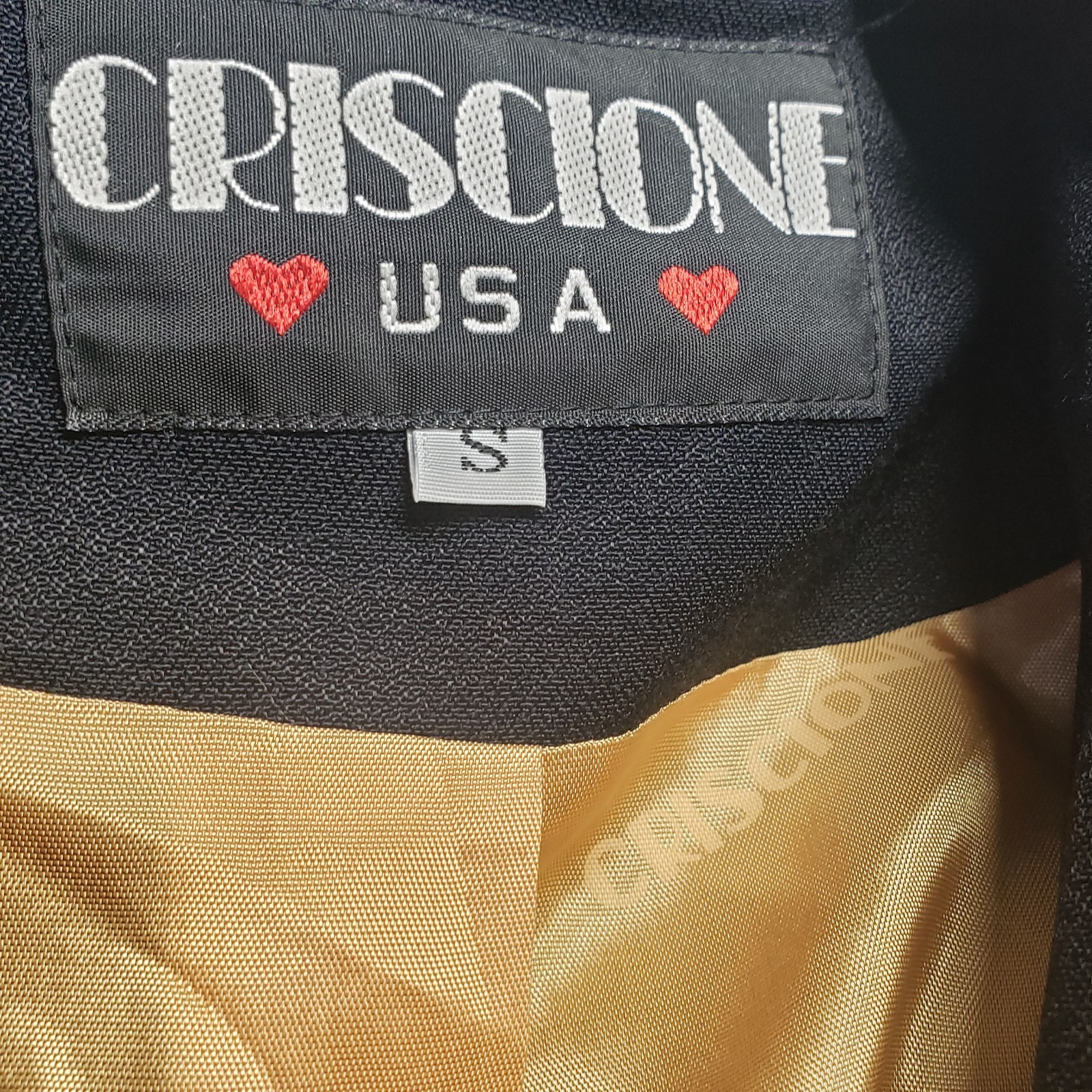 Criscione Navy Blue Navy Style Lined Women’s Jacket Vintage Clothing S