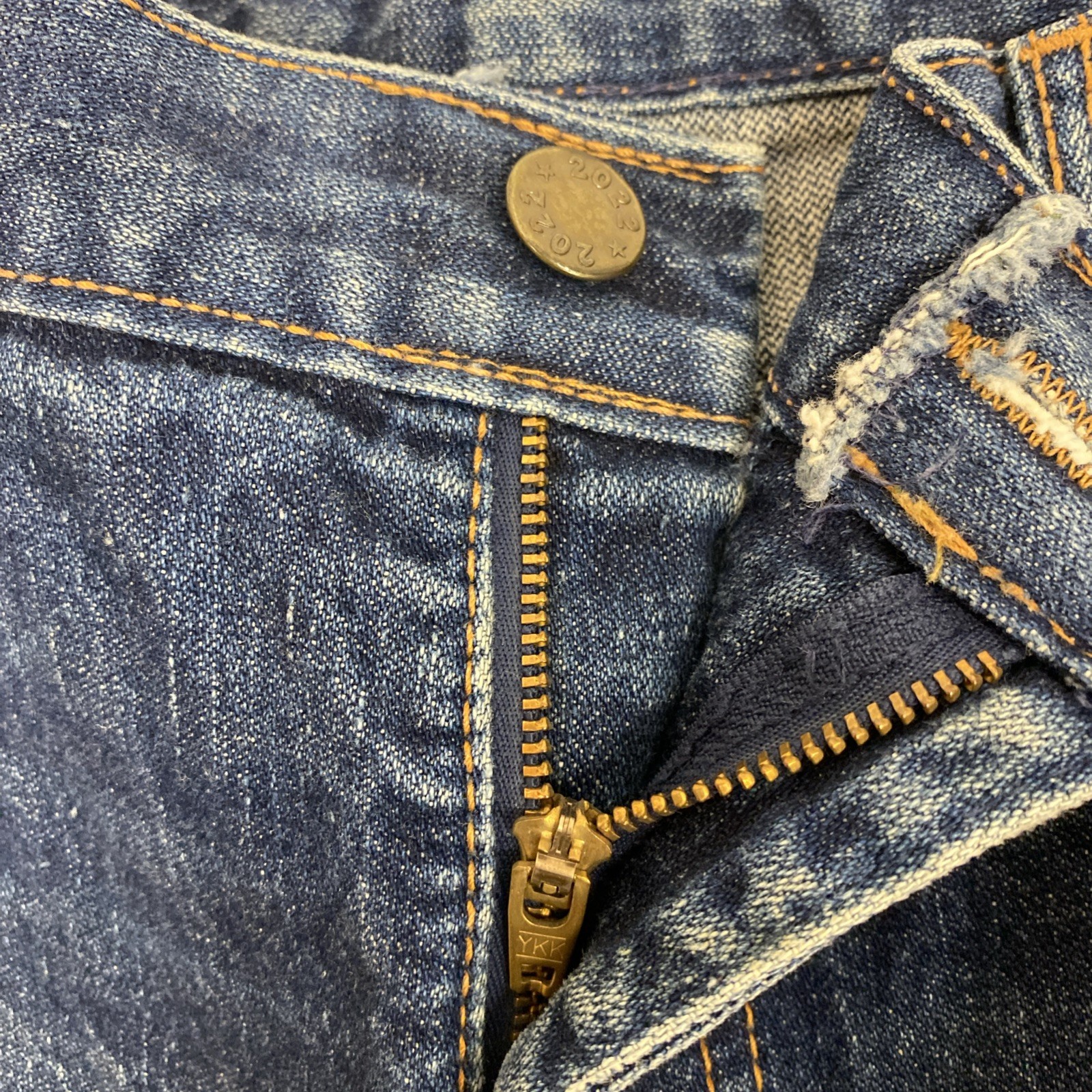 1980s Vintage 2022 Denim Jeans 5 pockets Hemmed 30×29
