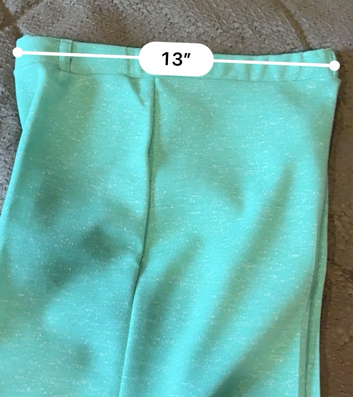 2 Vintage Polyester Pants 1970’s Era Sz Small Green Orange Halloween Stage Wear