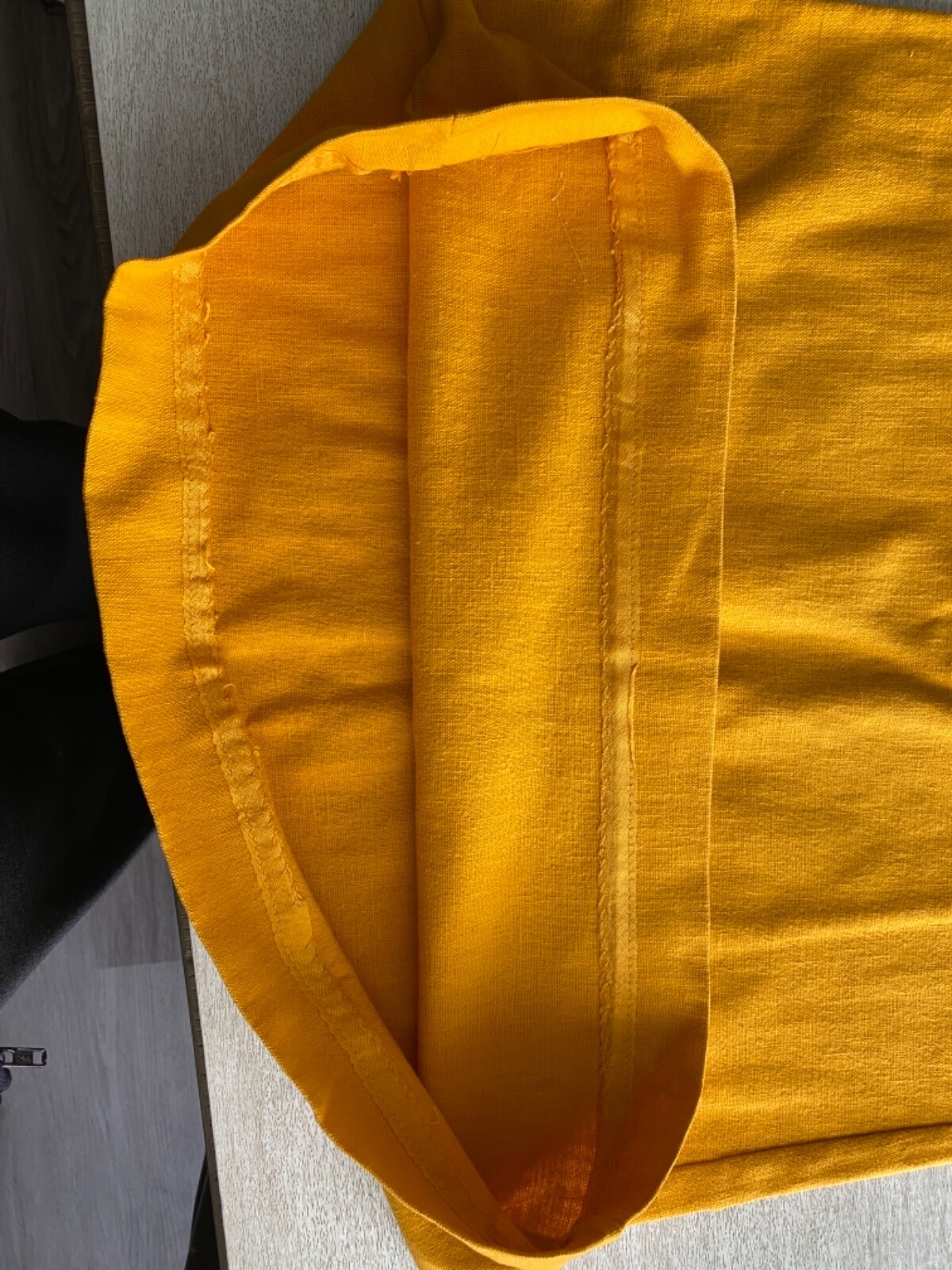Vintage 70s The Art Shirt Dress Size 11-12 Yellow Long Sleeve