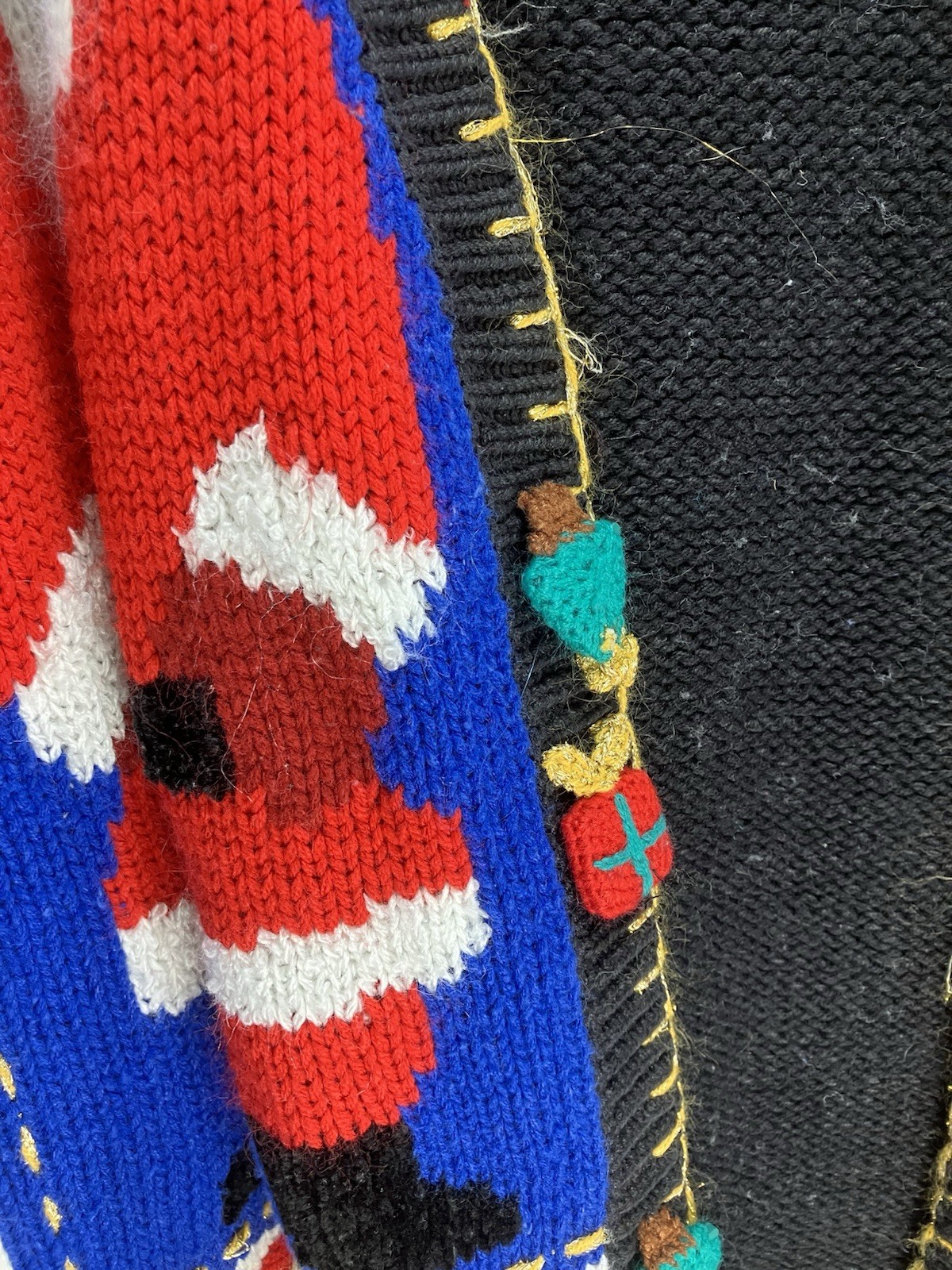 Vintage 1980s Spice of Life Ugly Christmas Holiday Sweater Cardigan Size Large