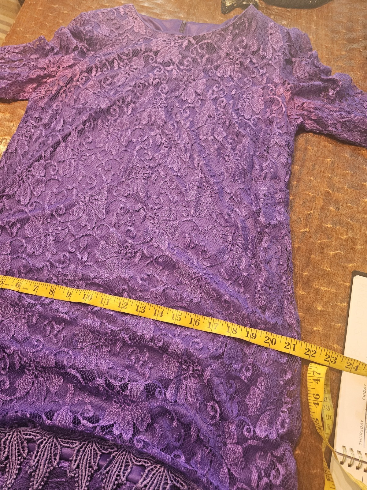 Vintage Mister Jay Purple Lace Sheer Victorian Long Dress Large/XL