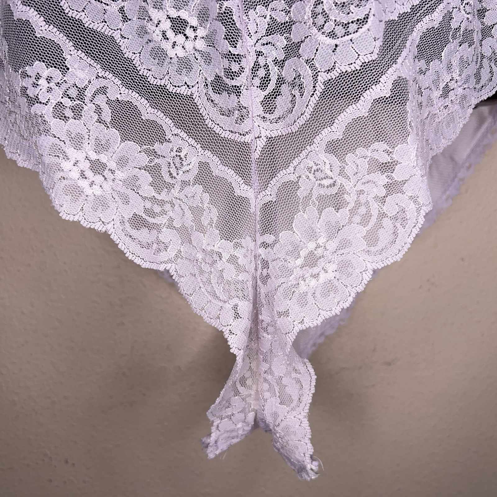 Vintage Small Ashley Taylor Teddy Bodysuit Lilac Pastel Lace Trim Retro Lingerie