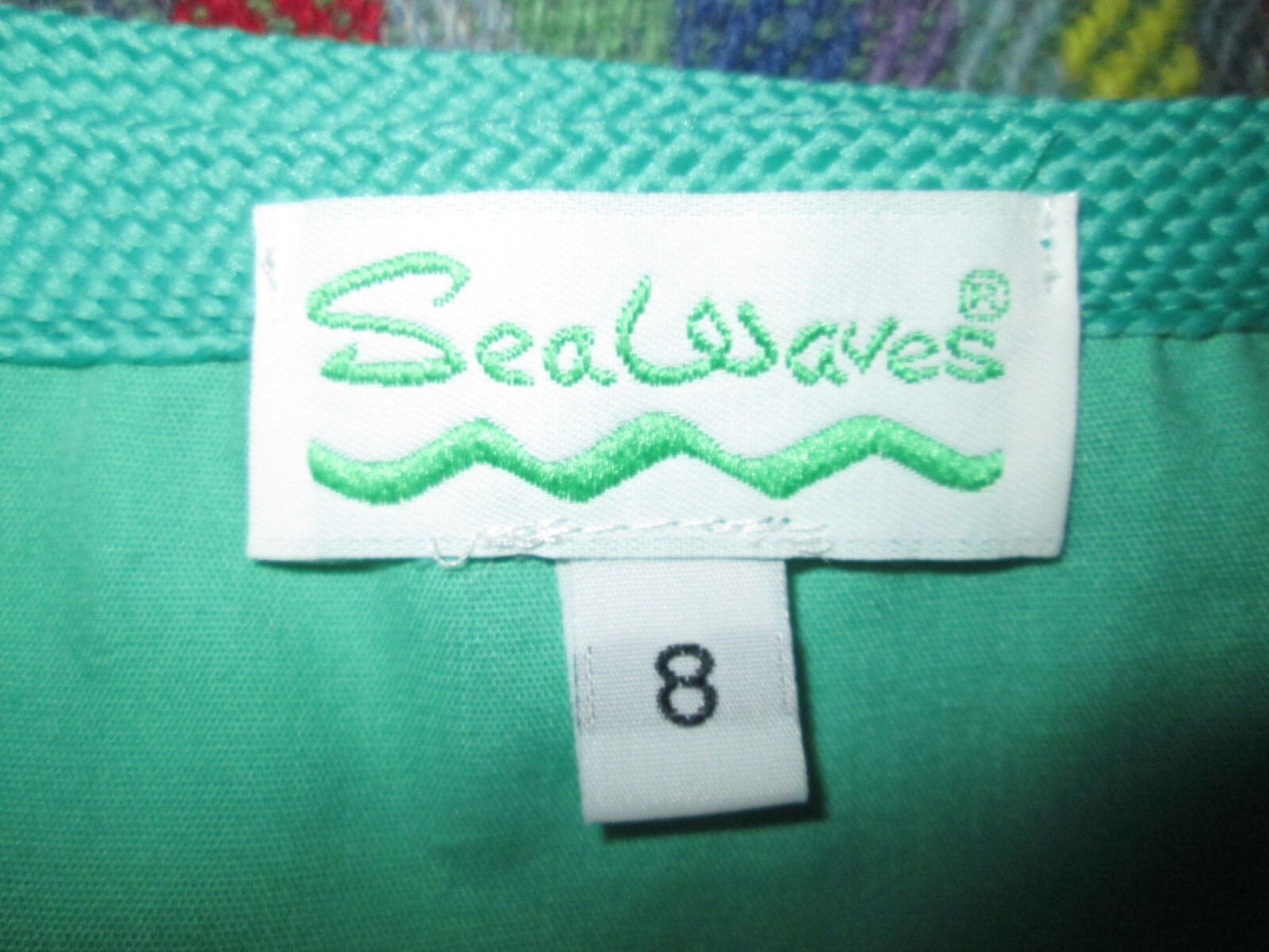 Vintage 1970’s SEA WAVES Floral Wrap Cotton Skirt Or Cover-Up Size 8