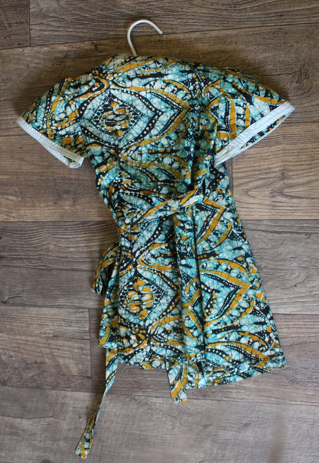 VTG 40s 50s NOS Mother and daughter Matching Set Wrap Around Cotton Day Dresses