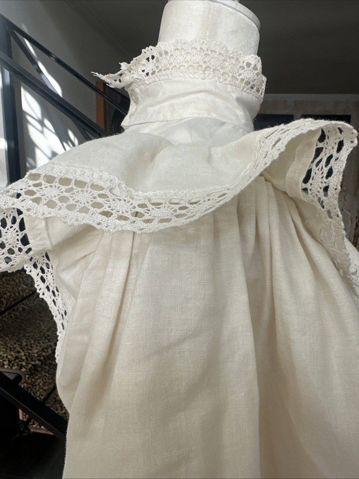Rare 60s Laura Ashley Wales Cotton Victorian Ruffled LegOMutton Blouse VTG 10 S