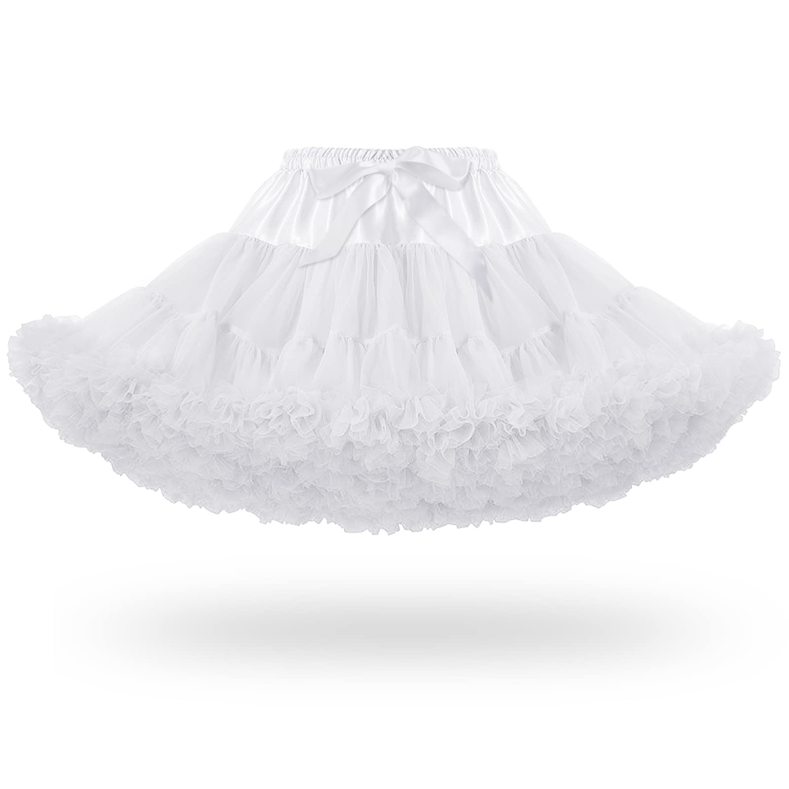 Tulle Petticoats for Women Elastic Waist Chiffon Petticoat Puffy Party Cospla…