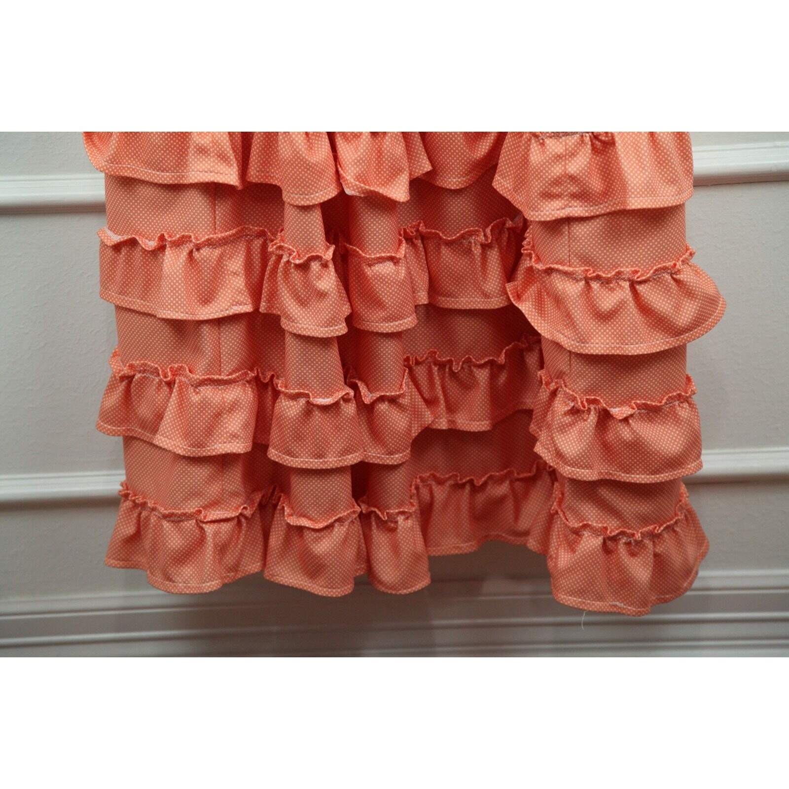 Vintage 70s Prairie Dress Maxi Western Ruffle Eyelet Cottagecore Modest S M