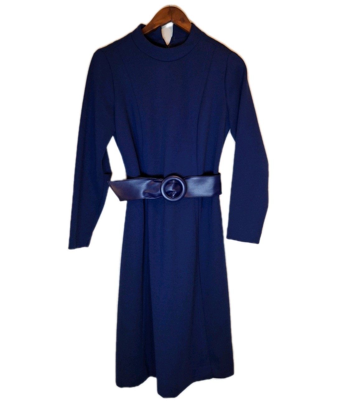 Vintage Betty Hartford Saturated Navy Blue Dress Belt A-line 1960’s Elegance