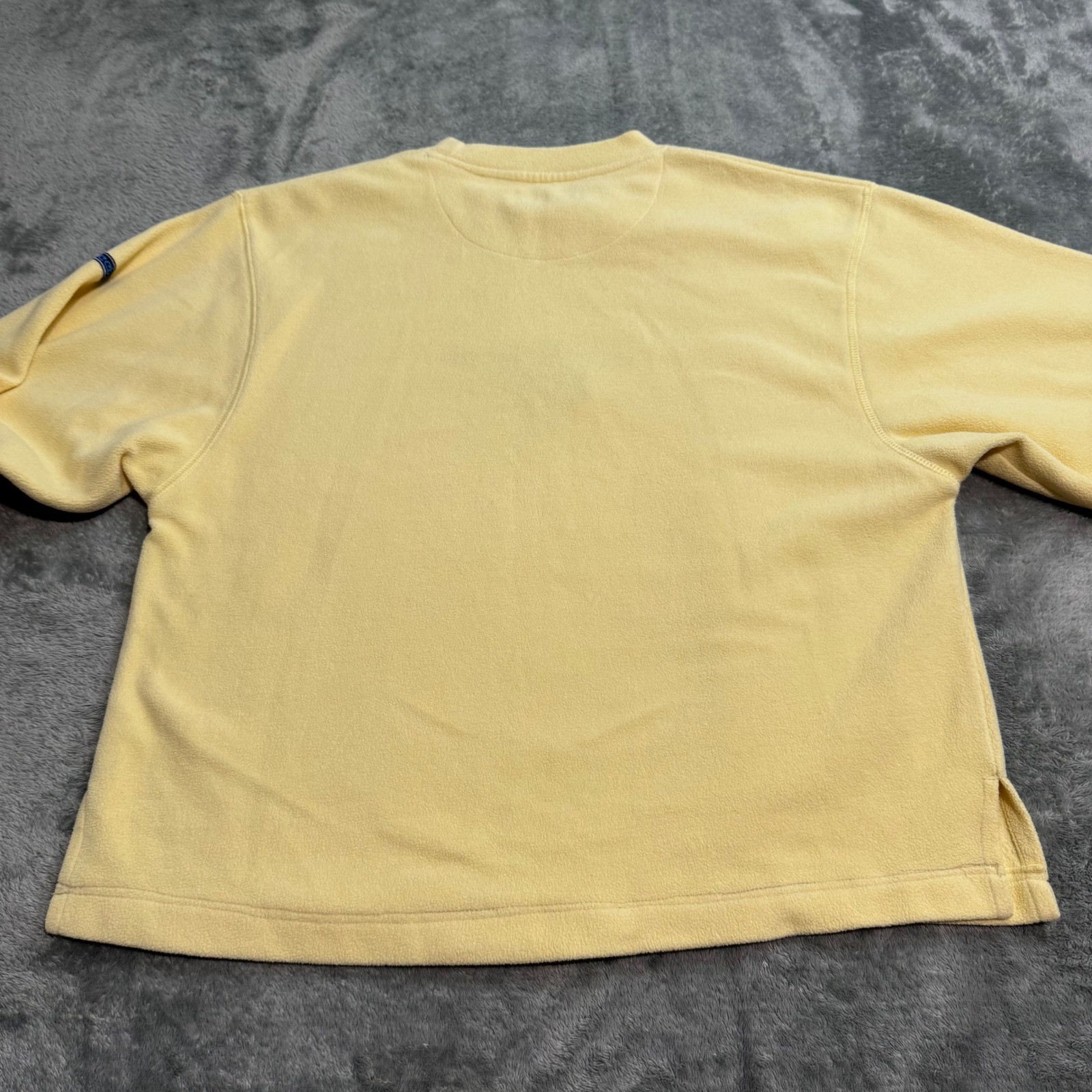 Vintage 90s Reebok Freestyle Fleece Sweatshirt Yellow Embroidered Logo Womens M