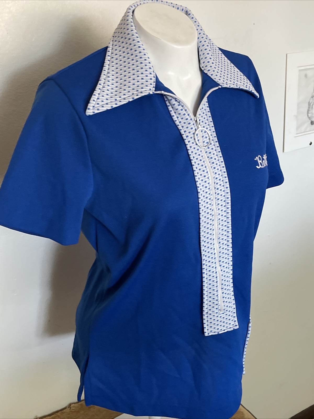 Vintage 60s Angeltown California Bowling Shirt Triple-A Worldwide Travel AAA szM