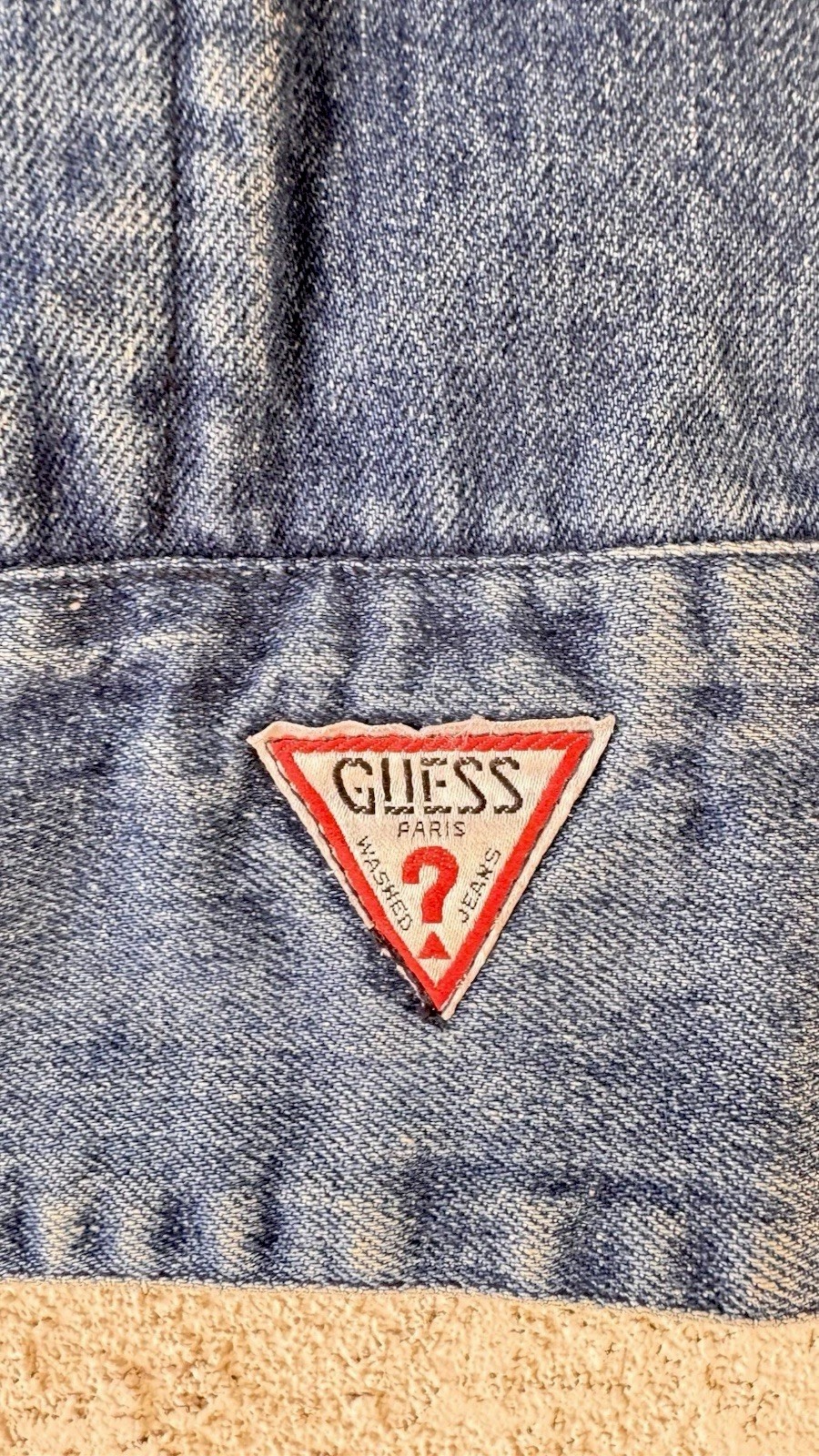 RARE Georges Marciano Guess 80’s 90’s Denim Jacket Blue Size S Vintage NICE