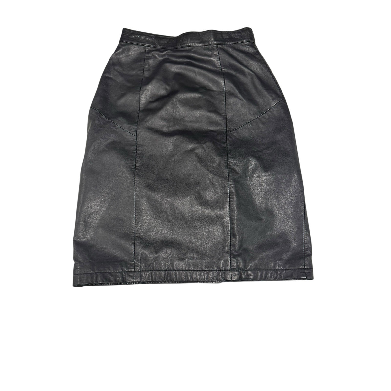 Vintage Y2K Tango 3/4 Black Leather A Skirt Whimsigoth Witchcore Grunge Gothic