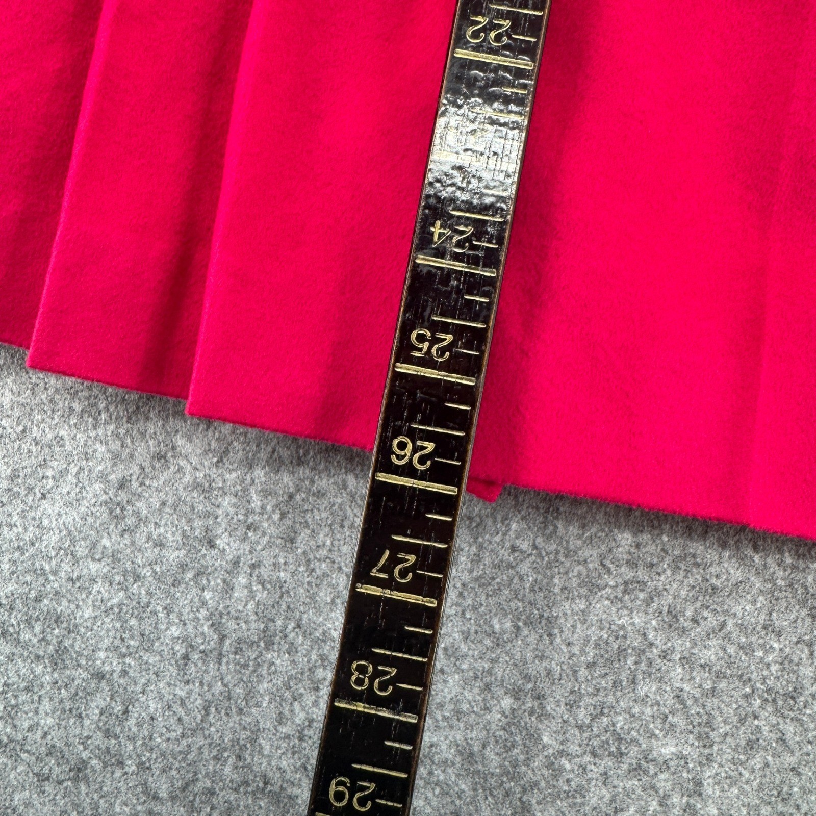 Johnson Fashion France Vintage Pink Pleated Midi Skirt Womens Size 38 Fuchsia