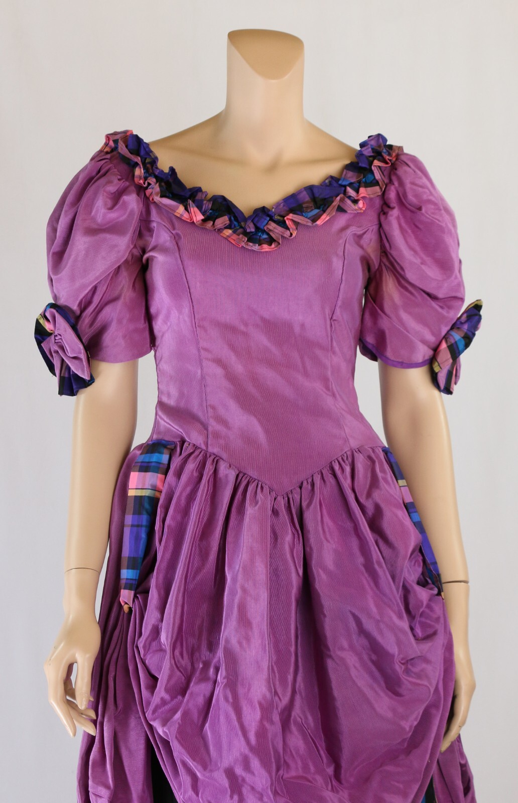 Do You Love Me? Vintage 80s Purple Party Prom Bridesmaid Dress sz 10