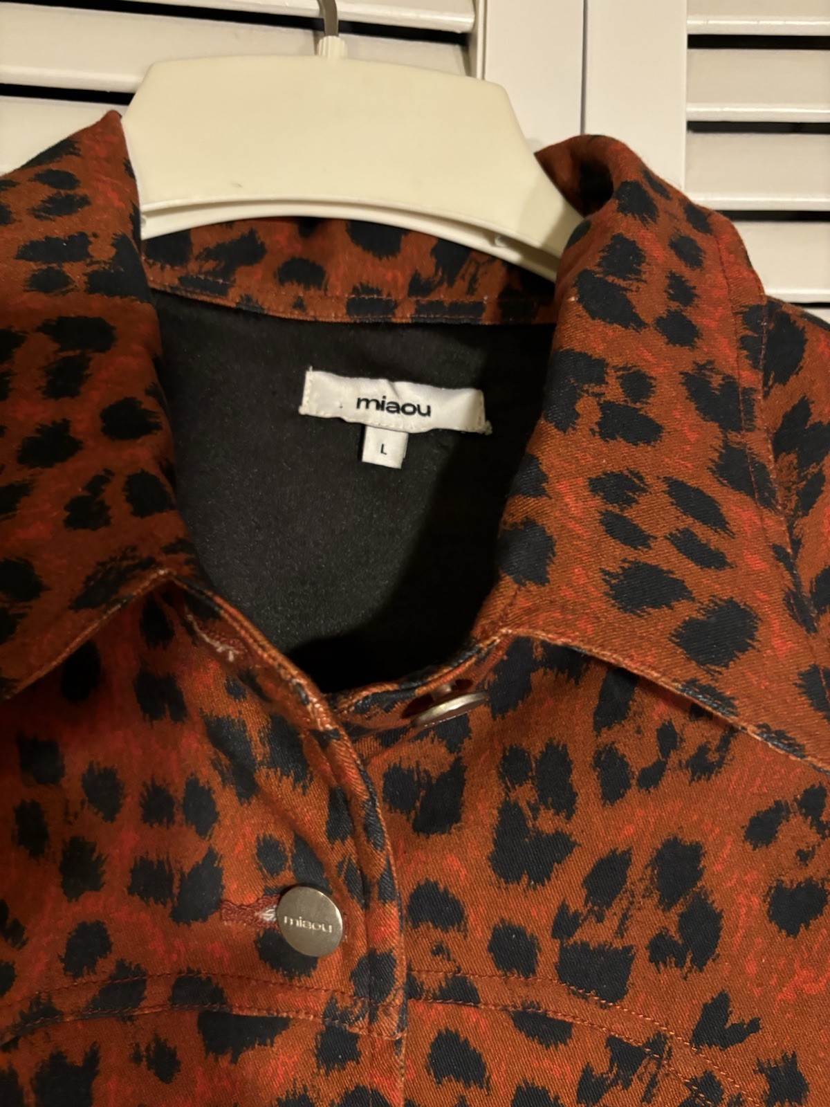 Miaou Red Leopard Jacket Sz L