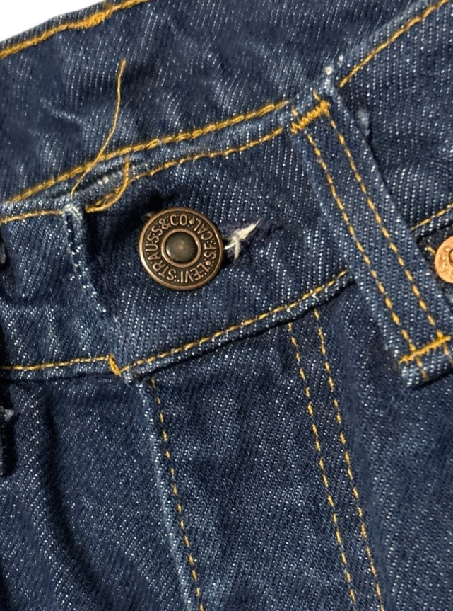 Vintage Levis 505-0217 Women’s Jeans Indigo Denim Orange Tab 30×30 USA Made 80s