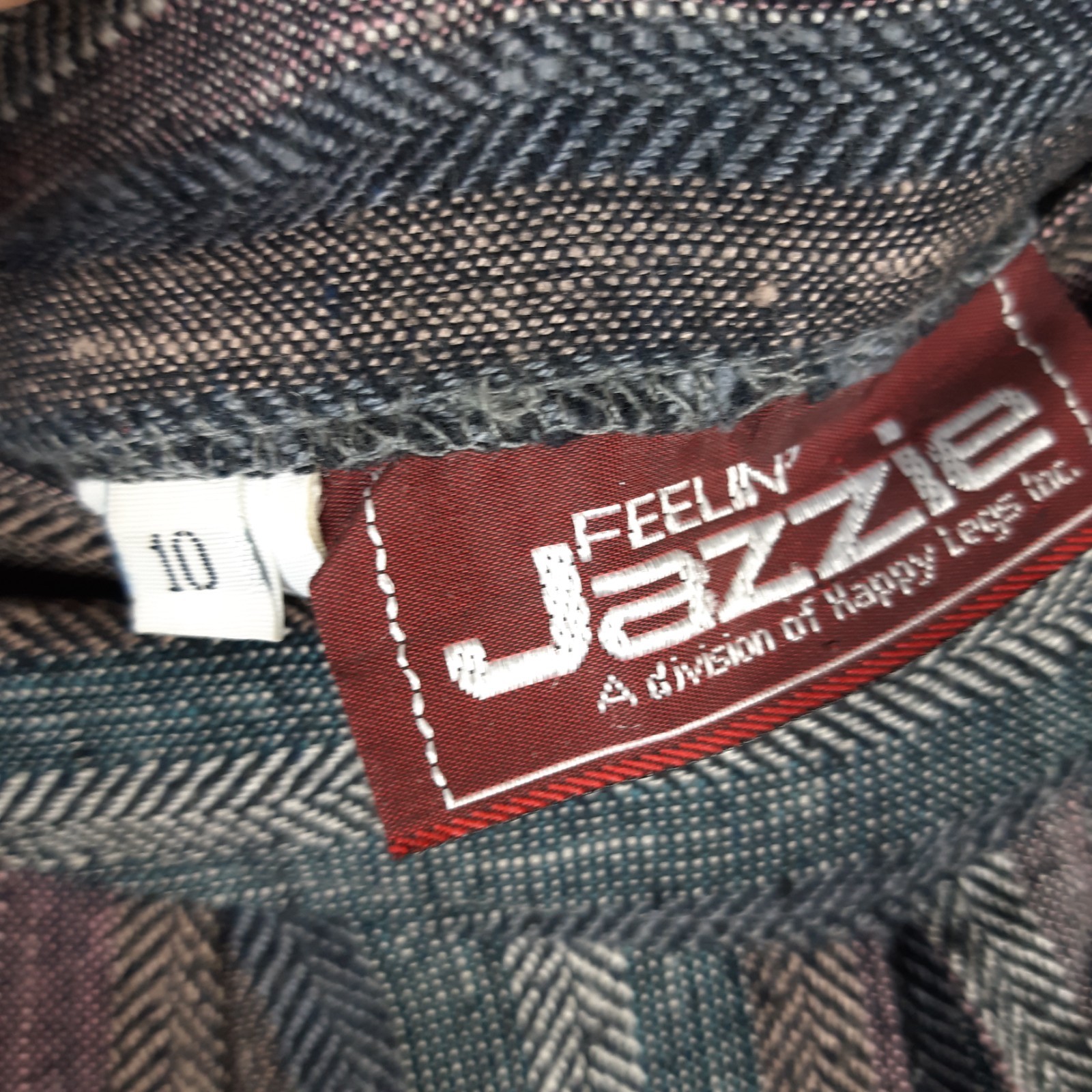 Vintage Feelin’ Jazzie Pleated Stripe Midi Skirt Boho 70s 80s Gray Pockets Sz 10