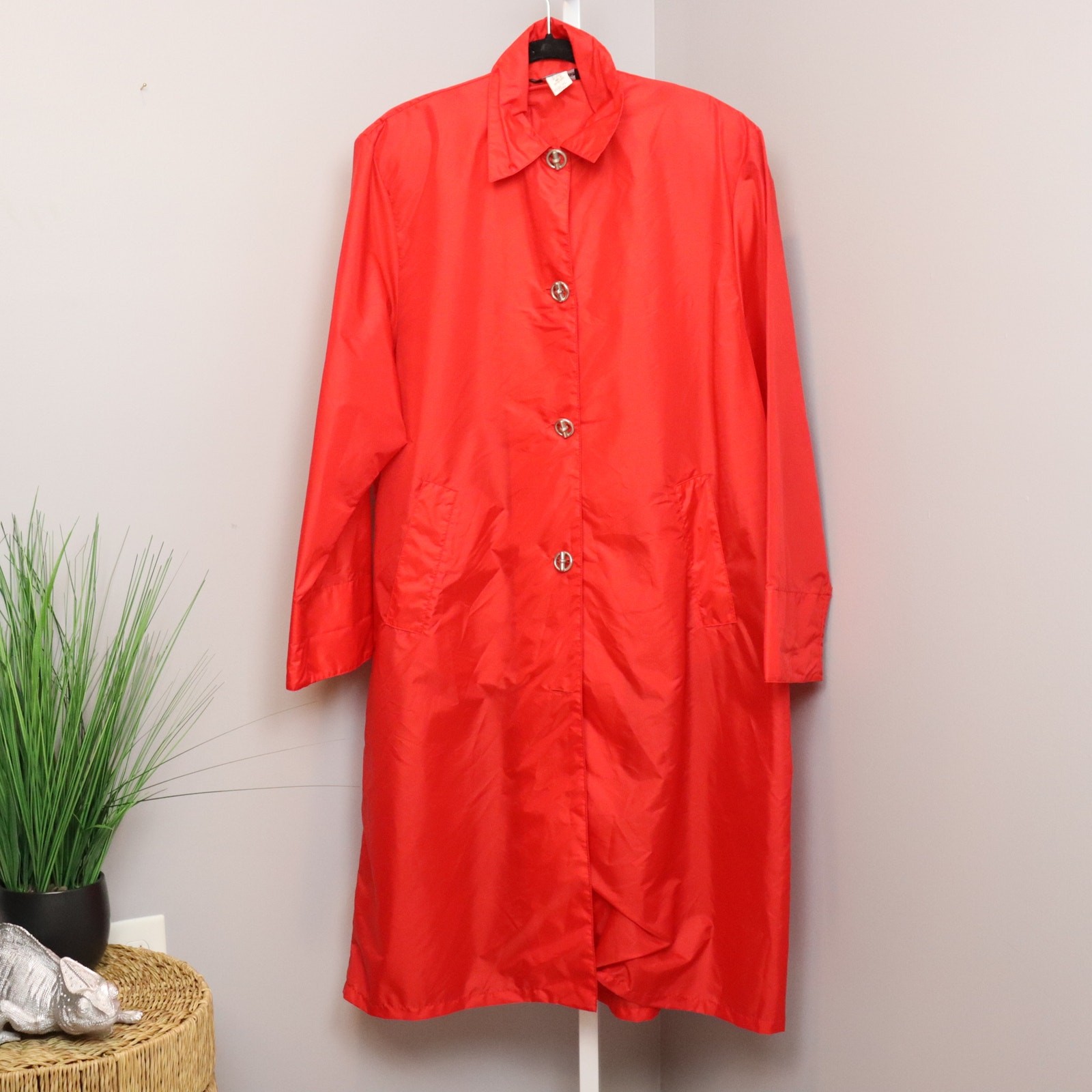Vintage Aqua Sheen Lightweight rain coat size Petite Large