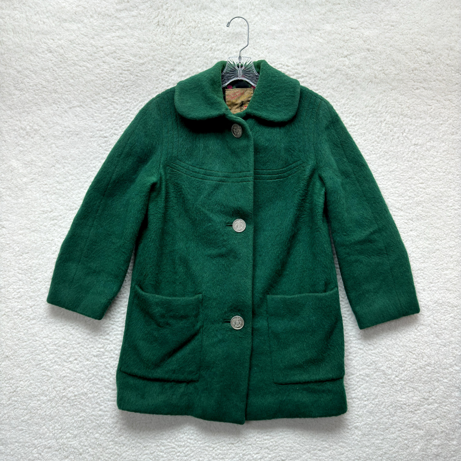 60s Vintage Coat 8 Medium Women Green Teller Austrian Olympic Ski Team Innsbruck