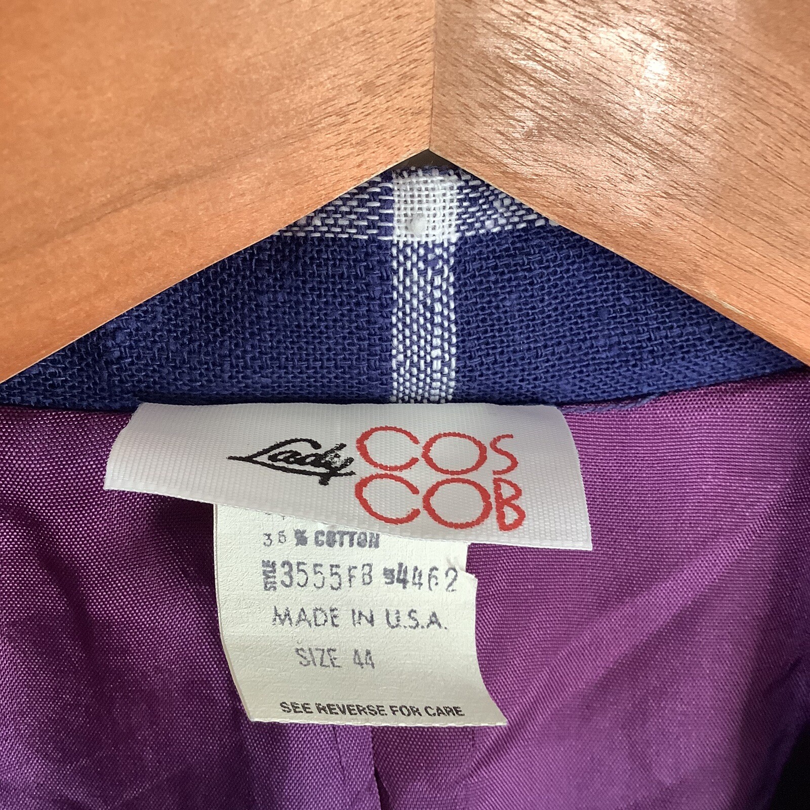 Vintage Cos Cob Blazer Women’s Size 1960s 1970s Secretary Look Size 44 NWT