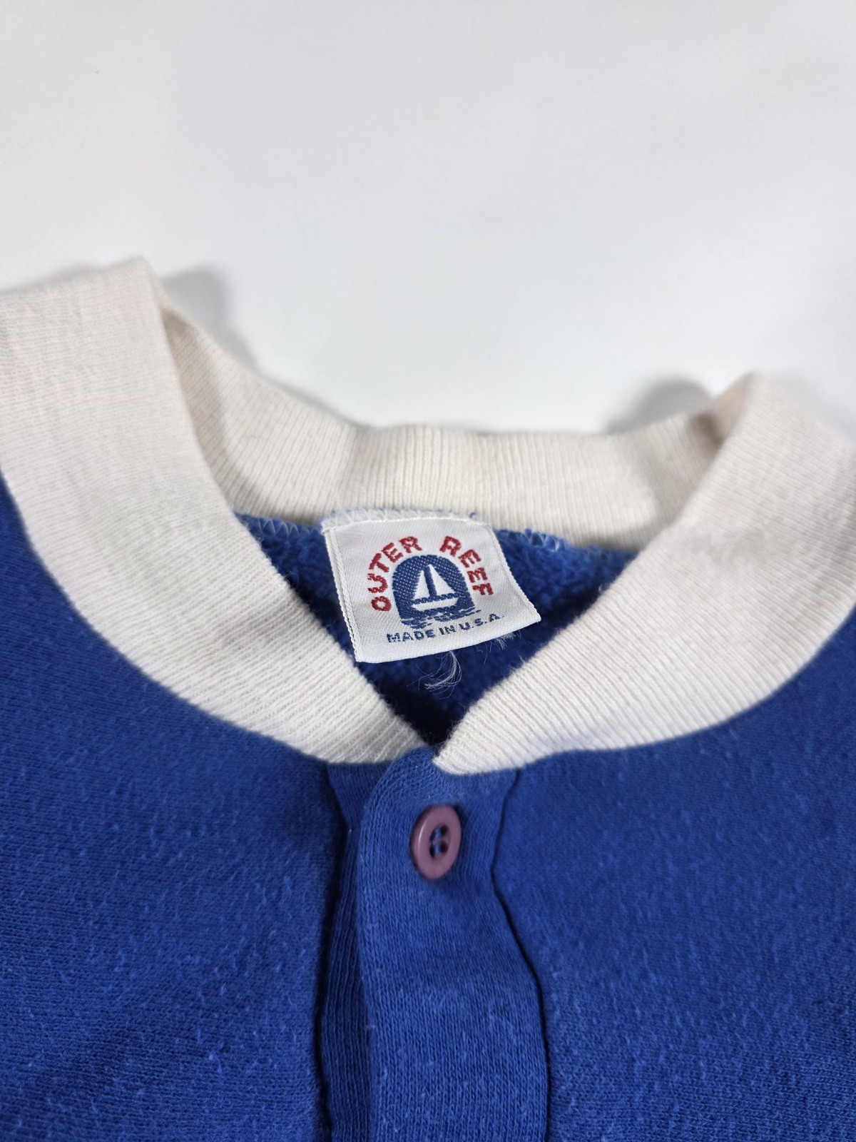 Vintage 70s 80s Billy Bobs Texas Fort Worth Blue White Pullover Sweater Small