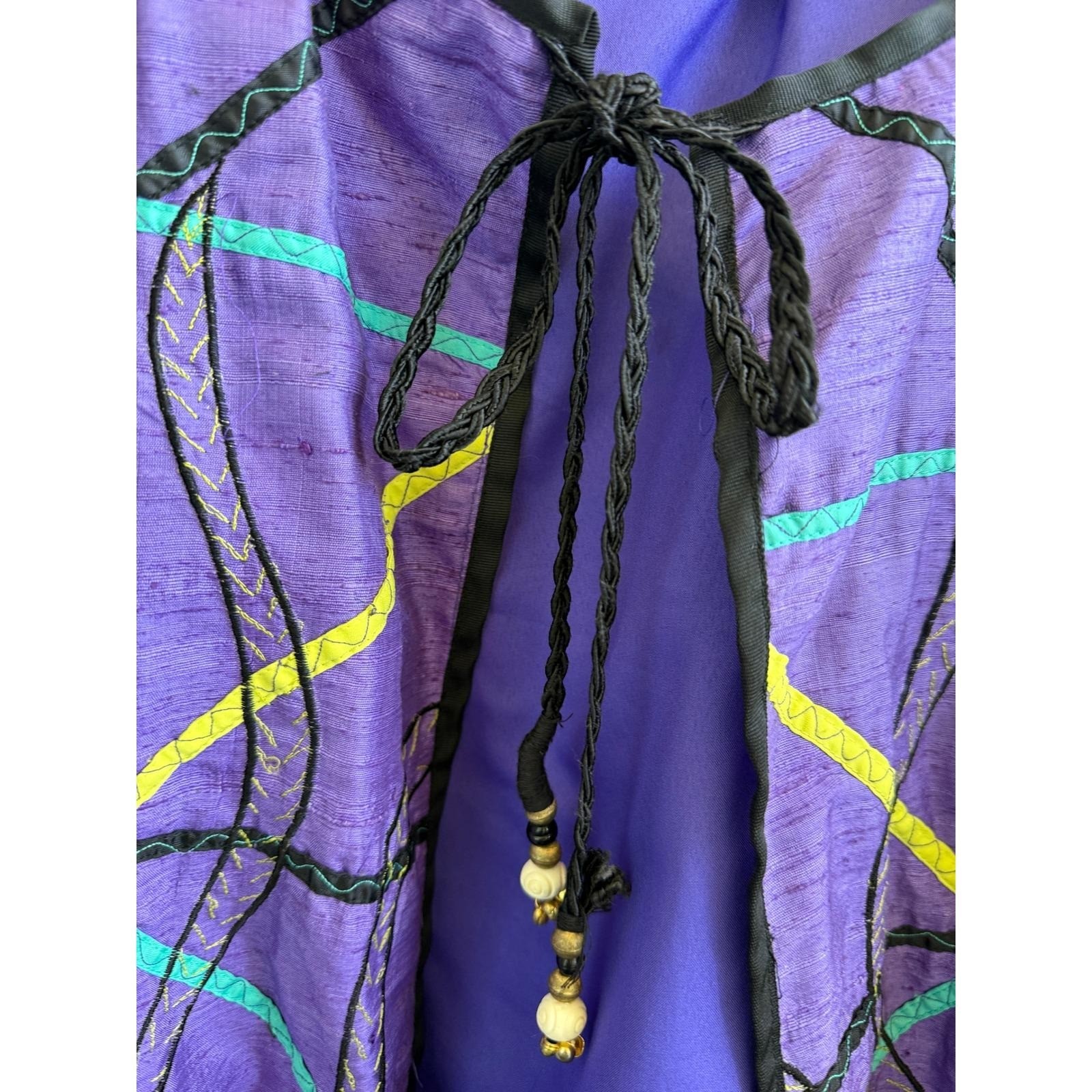 VTG Maggie Barnes 100% Silk Art to Wear Jacket Embroidered Boho Ethnic